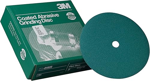 3M Green Corps Fibre Disc, 01928, 9 18 in x 78 in, 36, 20 discos por caja