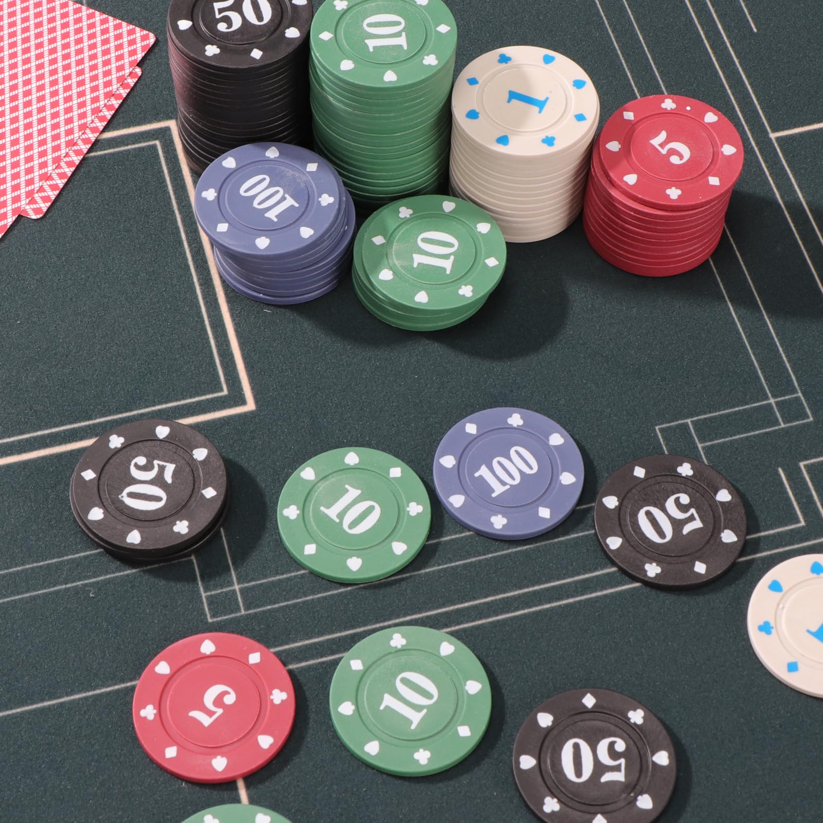 Amazon.com: 400Pc Numbered Fake Poker Chips Mahjong Chips 4g Light