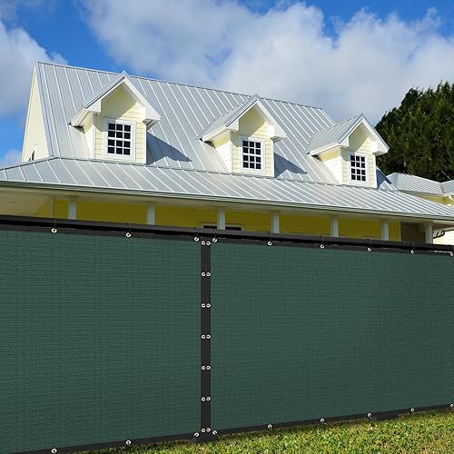 6' x 50' Green Privacy Screen Fence Cover Heavy Duty Fencing Mesh with Zip Tie for Deck, Patio, Backyard, Outdoor Pool, Porch, Railing - We Can Make Custom Sizes