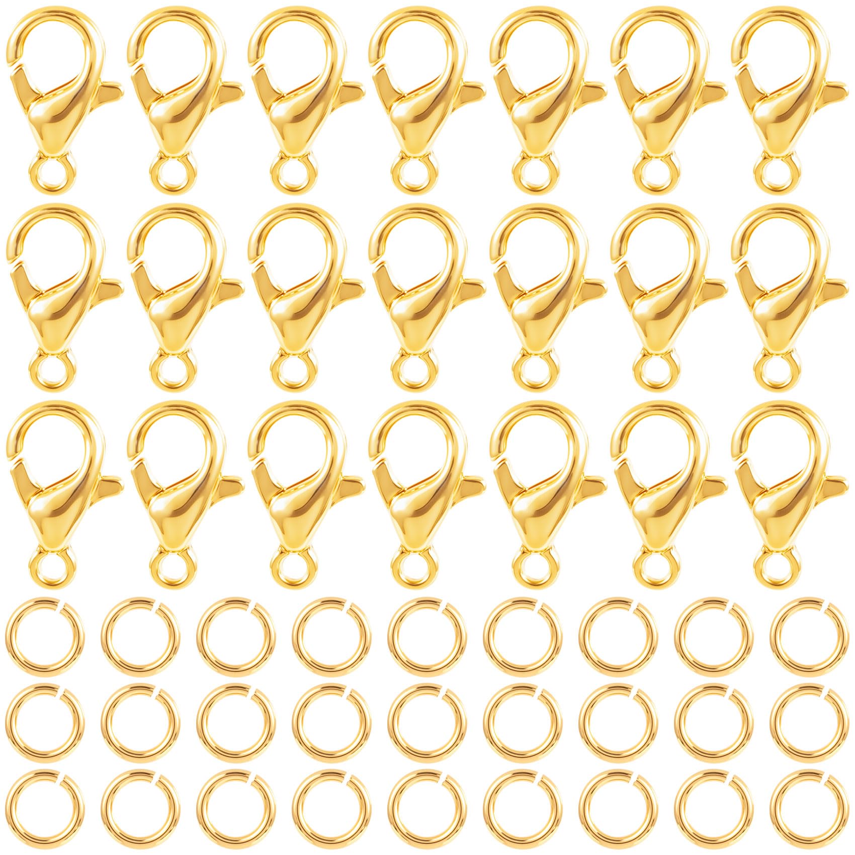 Cierres de joyería con resorte de 18K para evitar la pérdida de collares y pulseras hechas a mano