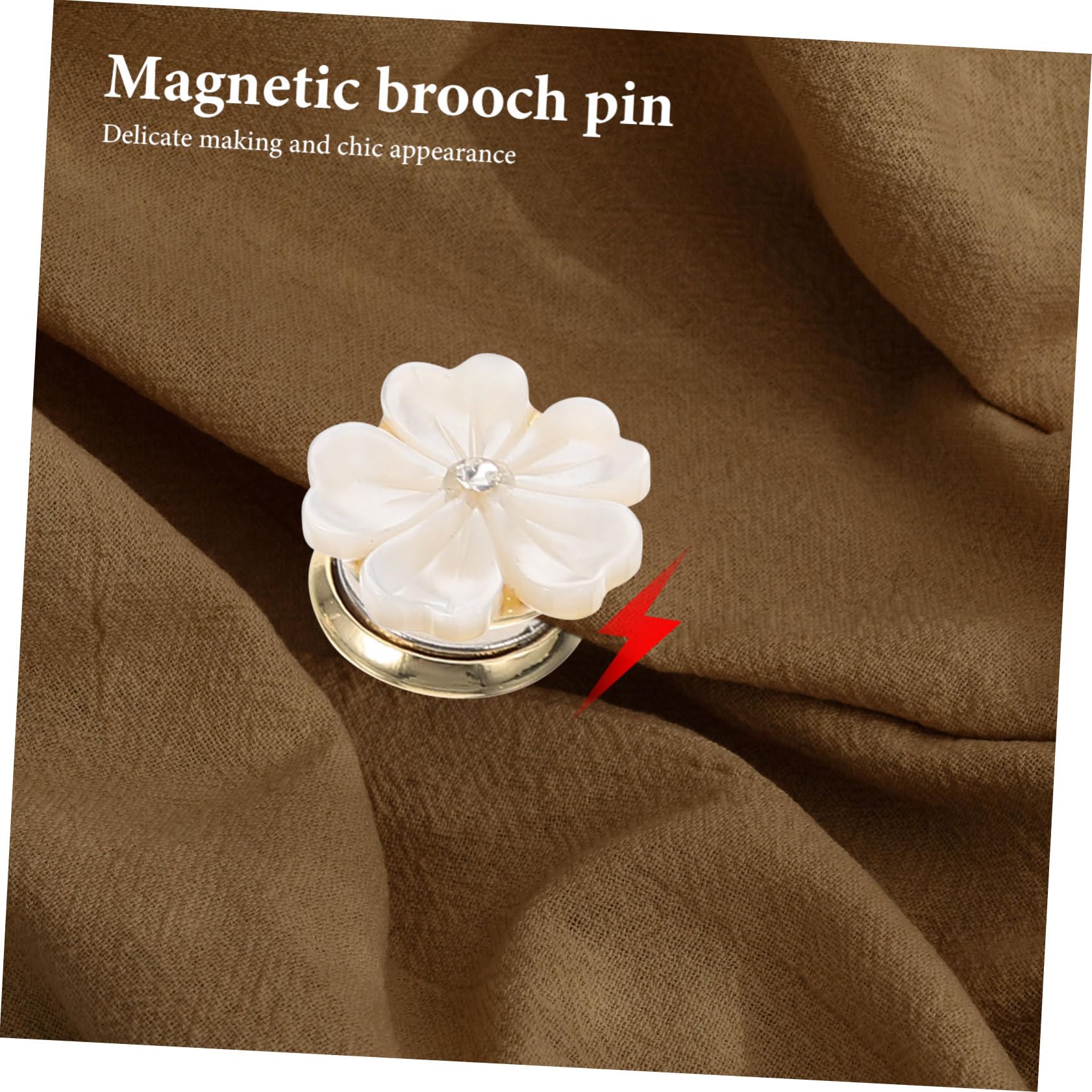 Healvian Spesa di conchiglia spilla per abbigliamento Gioielli floreali spilla da donna spilla decorativa Spilla retrò perno per zaini Spilla di vestiti perno zaini magnete