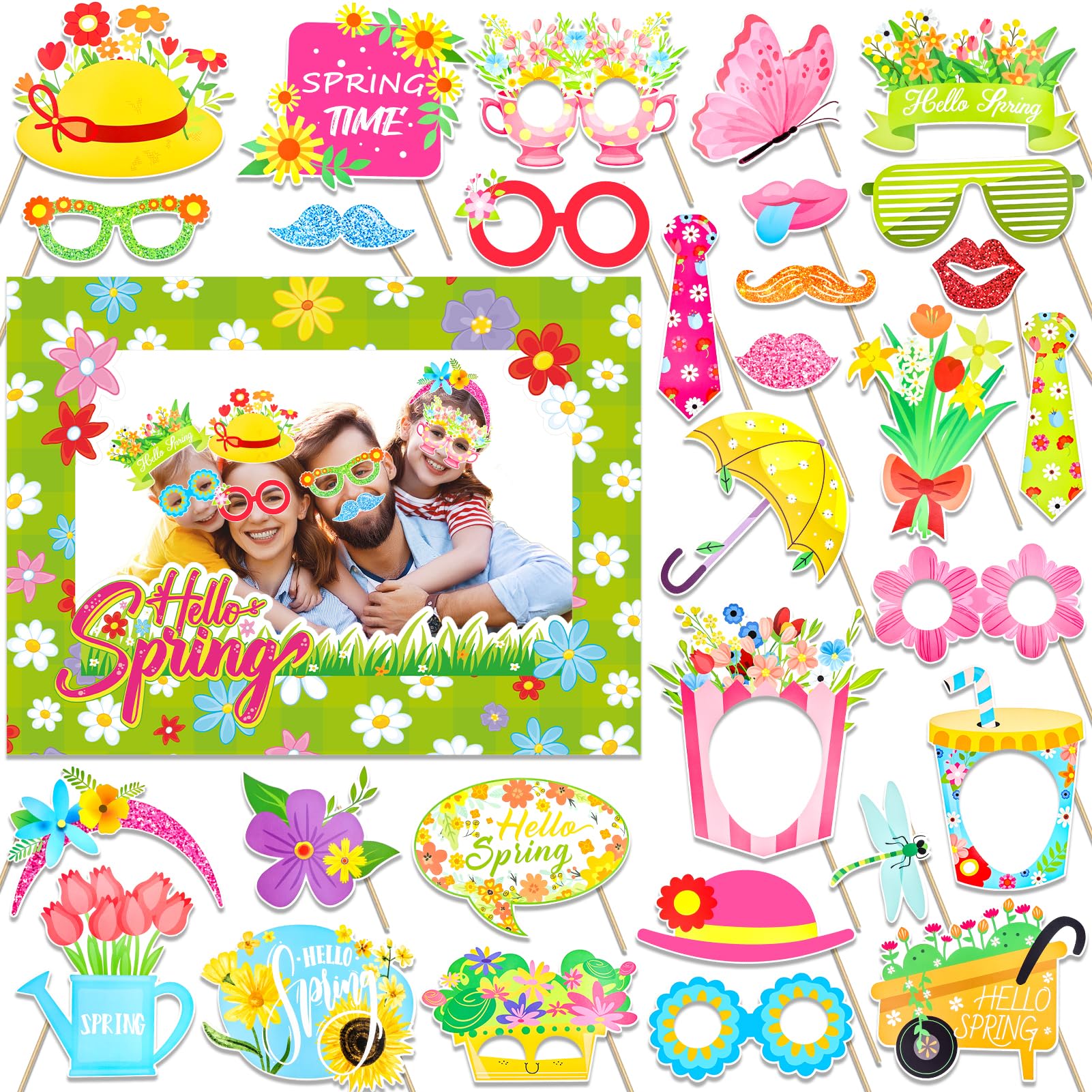 Accessoires photo de printemps et Pâques pour décoration de fête