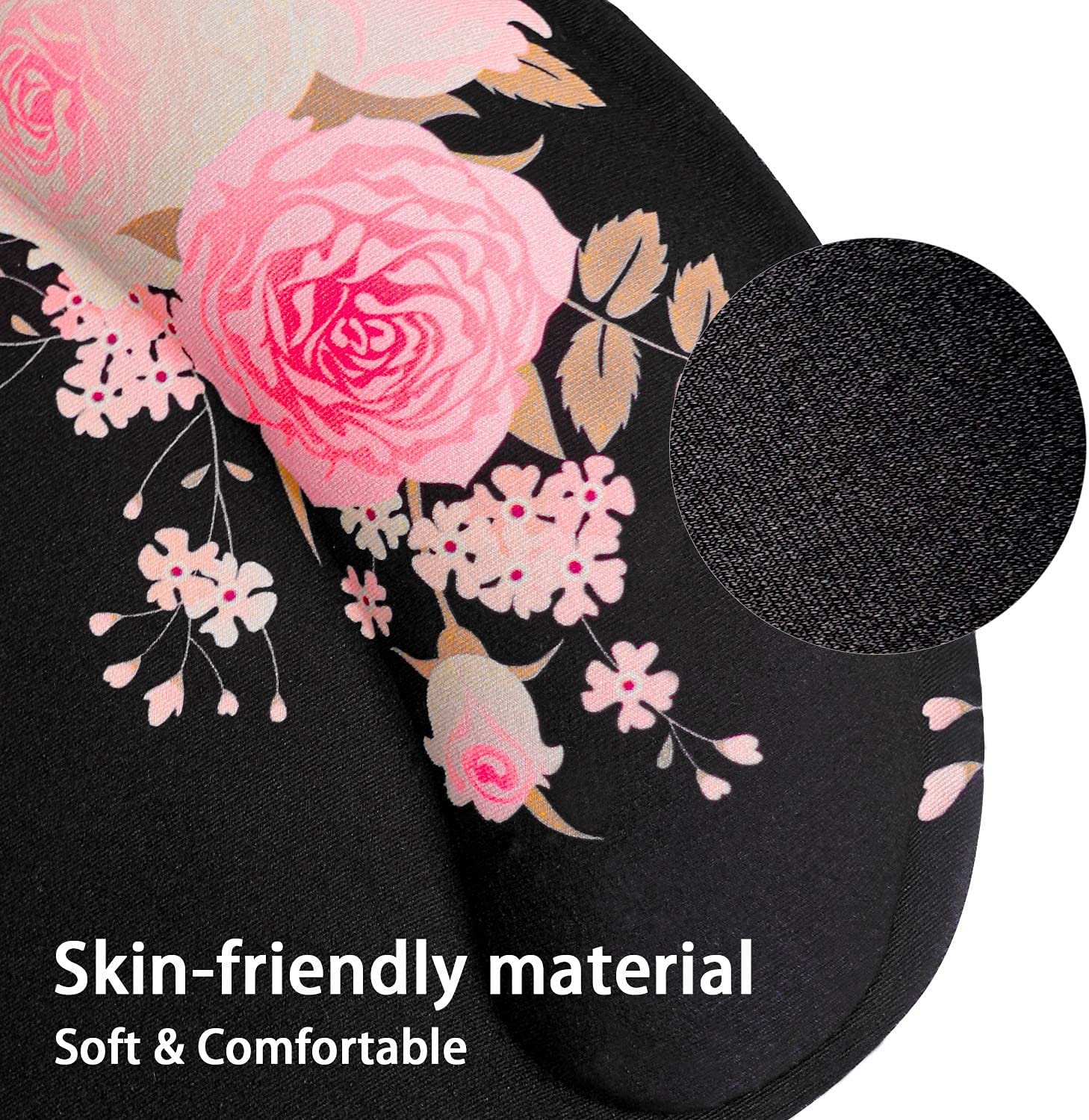 Tappetino Per Mouse Ergonomico Con Supporto In Gel Per Il Polso, Morbido E Antiscivolo - Design Farfalla Rosa Carino Per Ragazze, Per Ufficio E Gaming - copertina