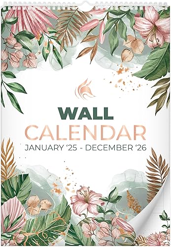 Clever Fox Calendario de pared 2024-2025  Calendario vertical de 24 meses con líneas para 24  25  Calendario anual y mensual de papel para disponible en Yaxa Colombia