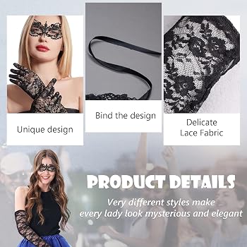 Masque Pour Les Yeux En Dentelle Noire - Cache-Œil Élégant Pour Soirée, Fête, Halloween