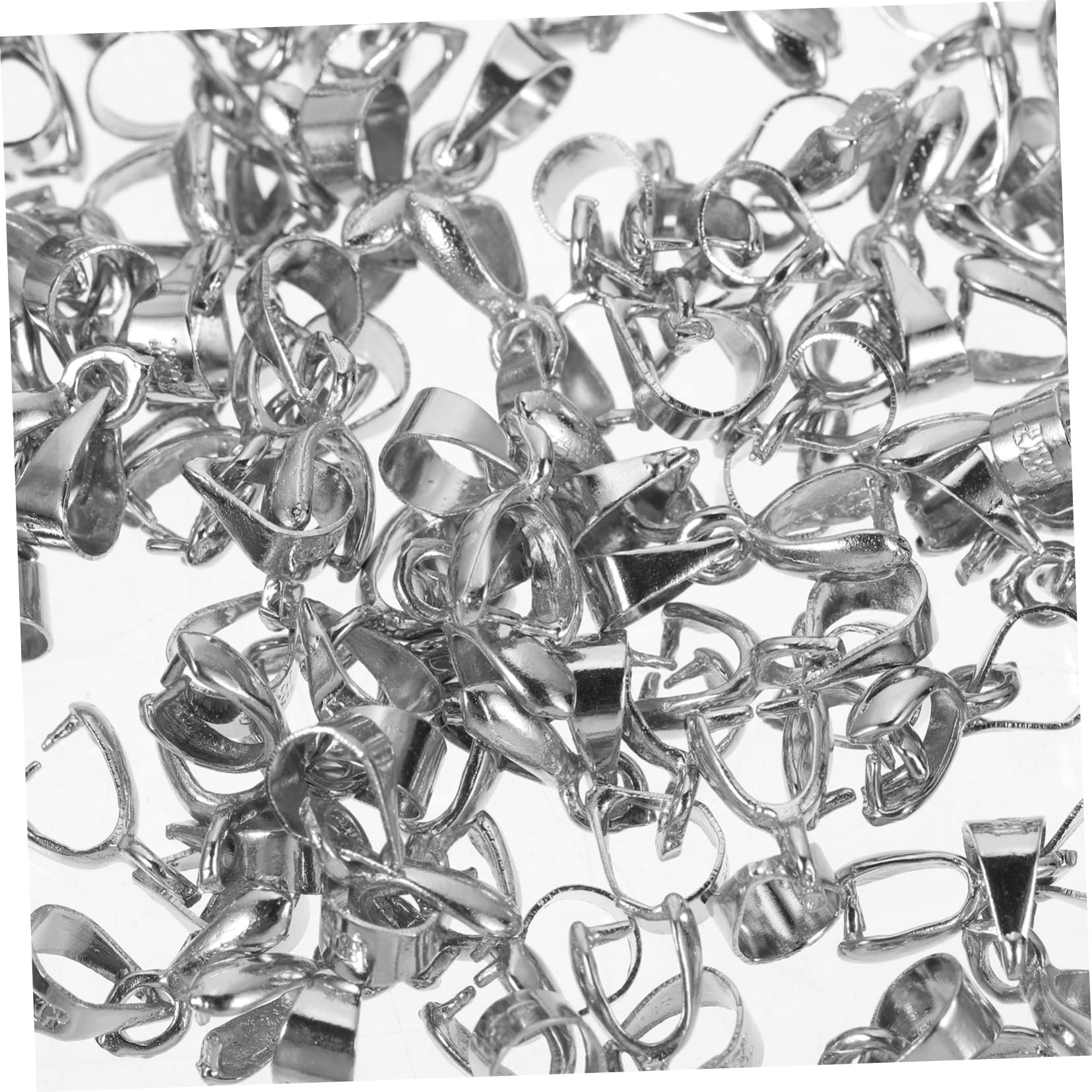 LALAFINA 400piezas Conectores De Colgantes De Joyería Clips Metálicos Para Collares y Pulseras Conectores Para Pendientes Fácil Instalación y Uso Bricolaje