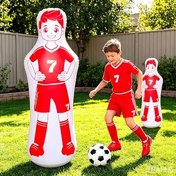 ZHUYNXIR Inflatable Soccer Dummy, Soccer Training Equipment, Inflatable Dummy Goalkeepr Air Mannequin Free Kick Wall Goalkeeper Defender Training for Children Adults