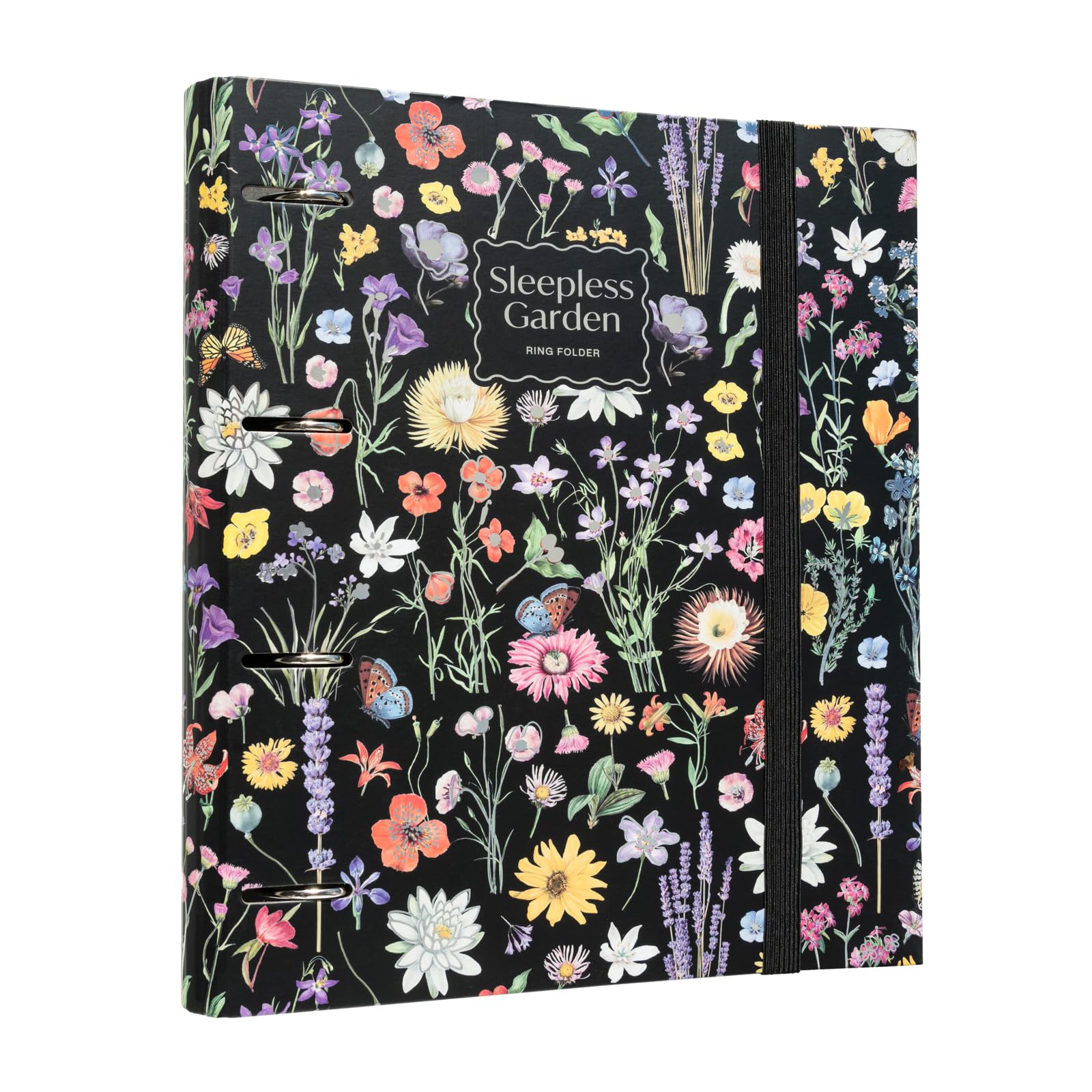 Grupo Erik 4 Ring Binder A4 - Sleepless Garden | A4 Folder with Elastic Closure, School Folders for Paperwork A4, Back to School Supplies | Cute Stationery Essentials