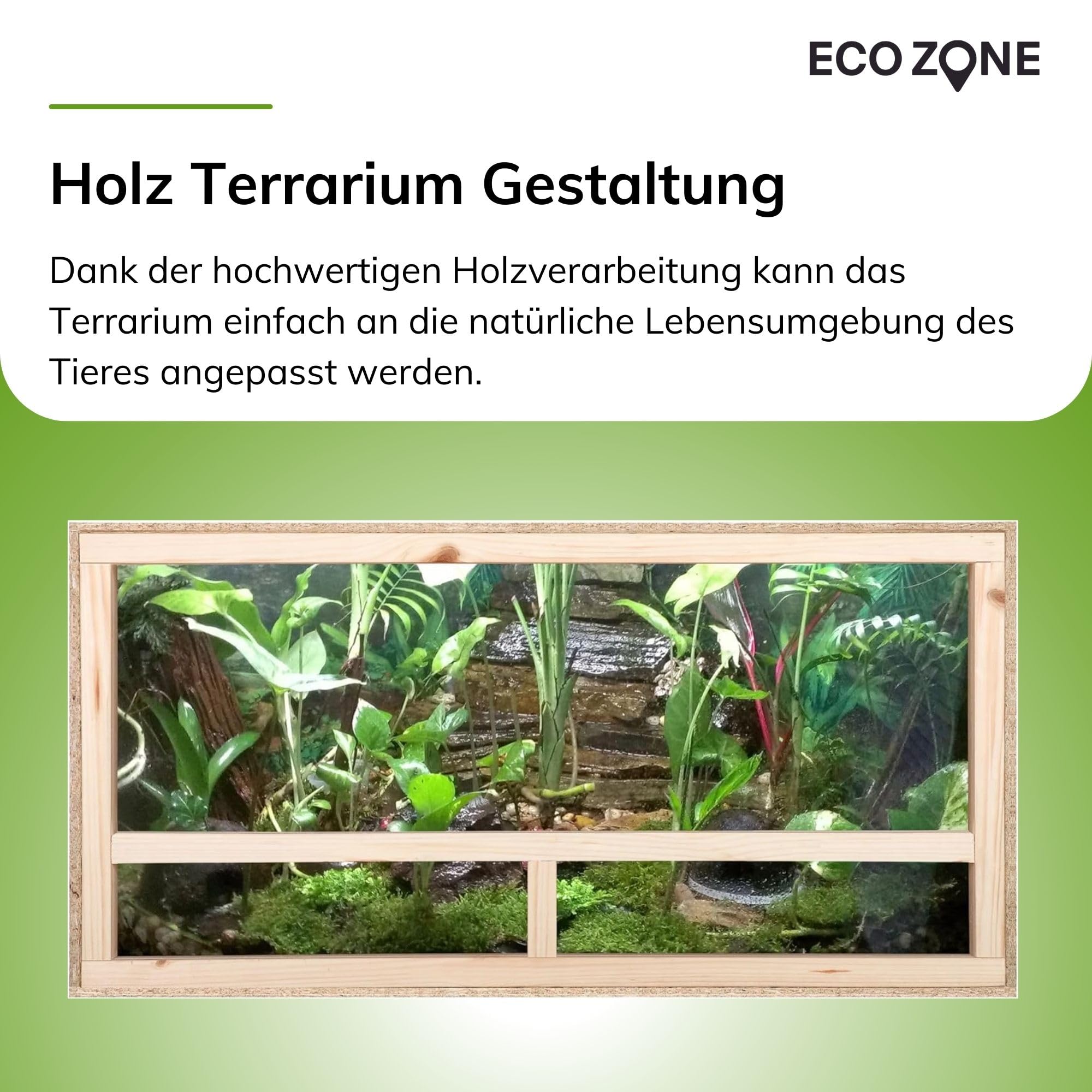Terrario In Legno 40x40x40 Cm Per Rettili - Con Igrometro E Ventilazione - Certificato FSC - Foto 10