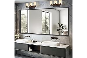 Concise 30"x60" Modern Black Rectangle Bathroom Mirror