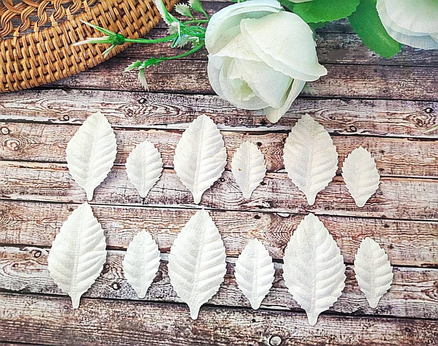 100 Künstliche Blätter Aus Maulbeerpapier – 45 X 25 Mm Für Basteln, Hochzeit & Scrapbooking