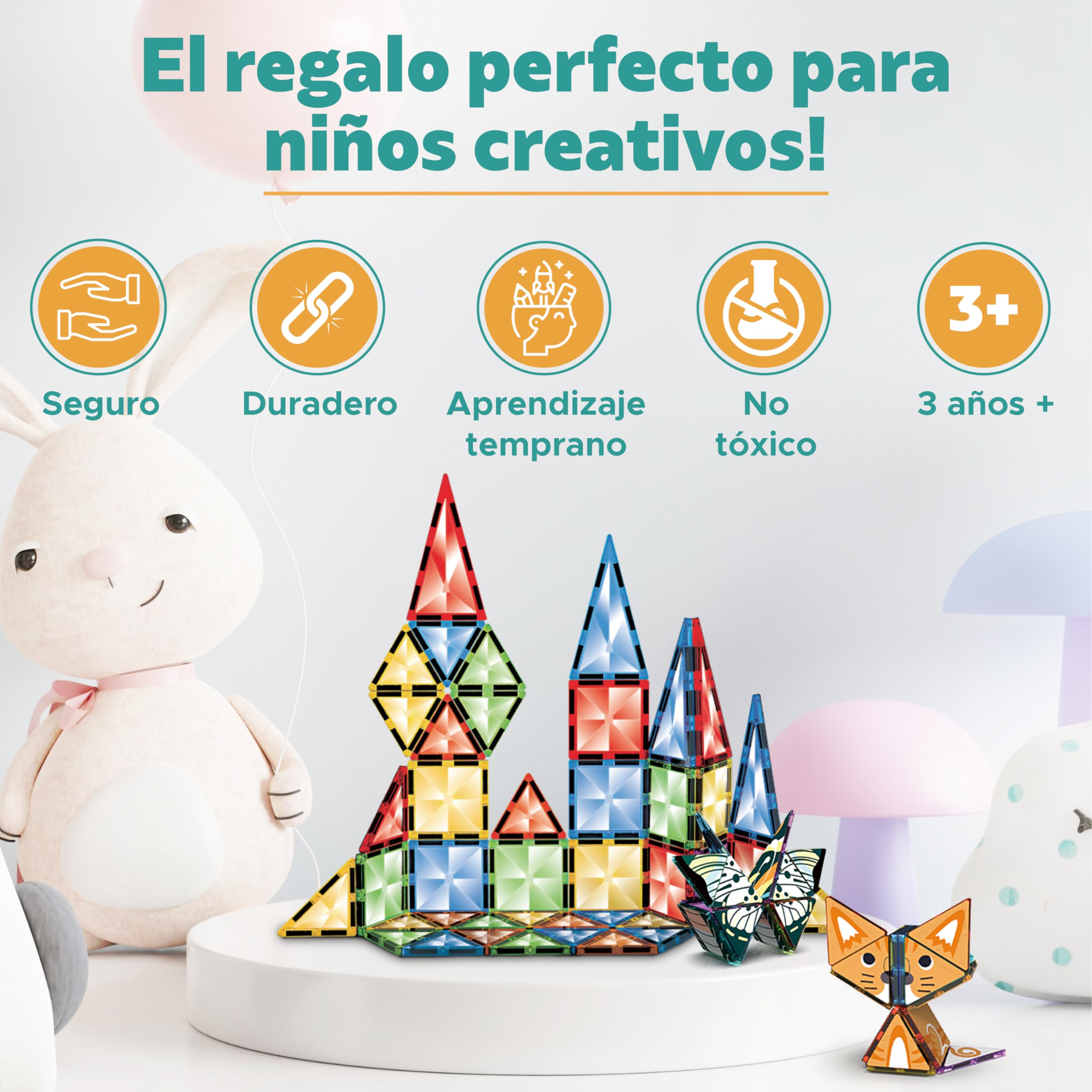 Animales Dideco Construcciones Imanes Bloques Magneticos BONNYCO