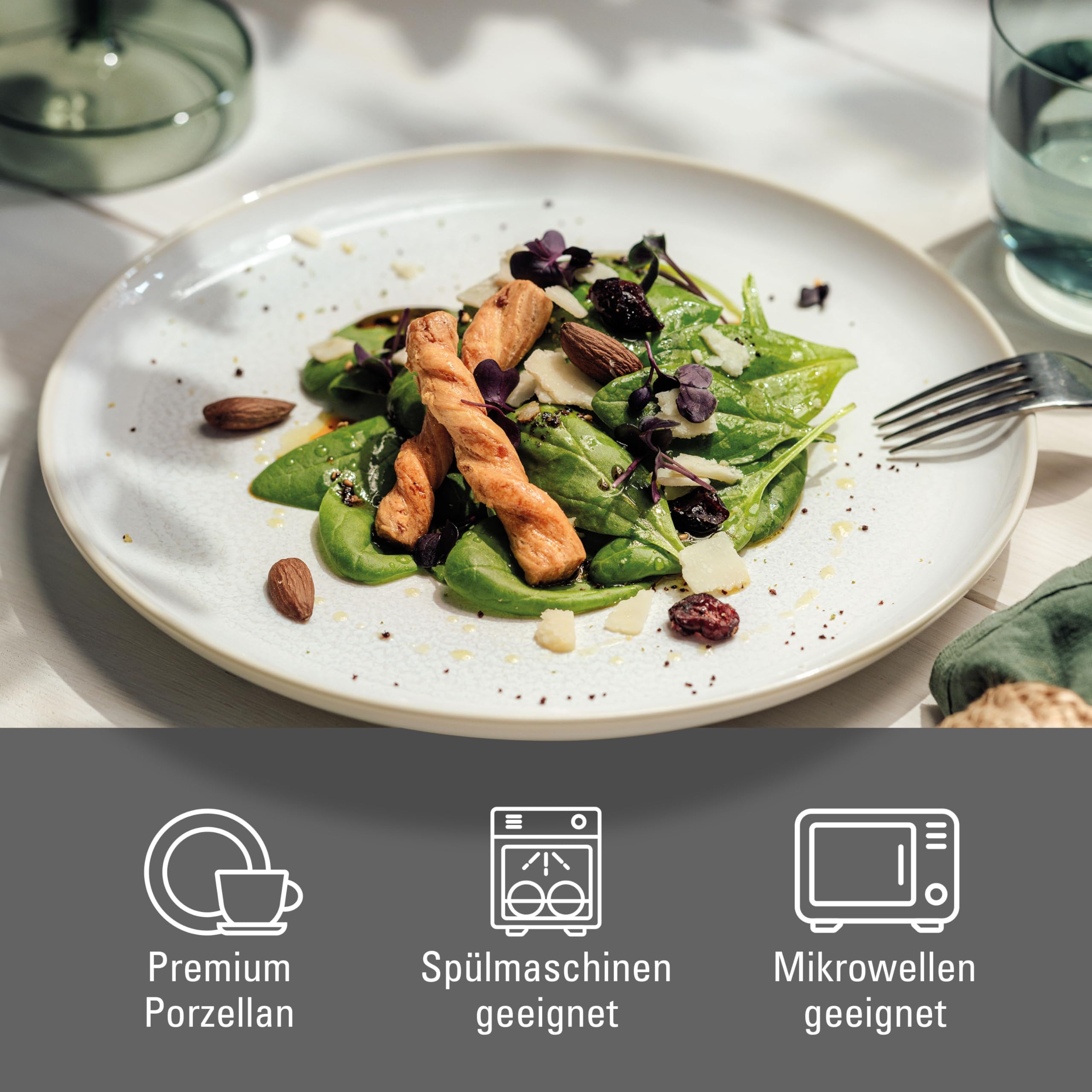 like. by Villeroy & Boch, Crafted Cotton, Dinner Plate, Premium Porcelain, Dishwasher-Safe, Microwave-Safe, Stackable, Plate - Image 2