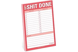 Knock Knock Get Shit Done Notepad: The Giant 8.5 × 11 Notepad...