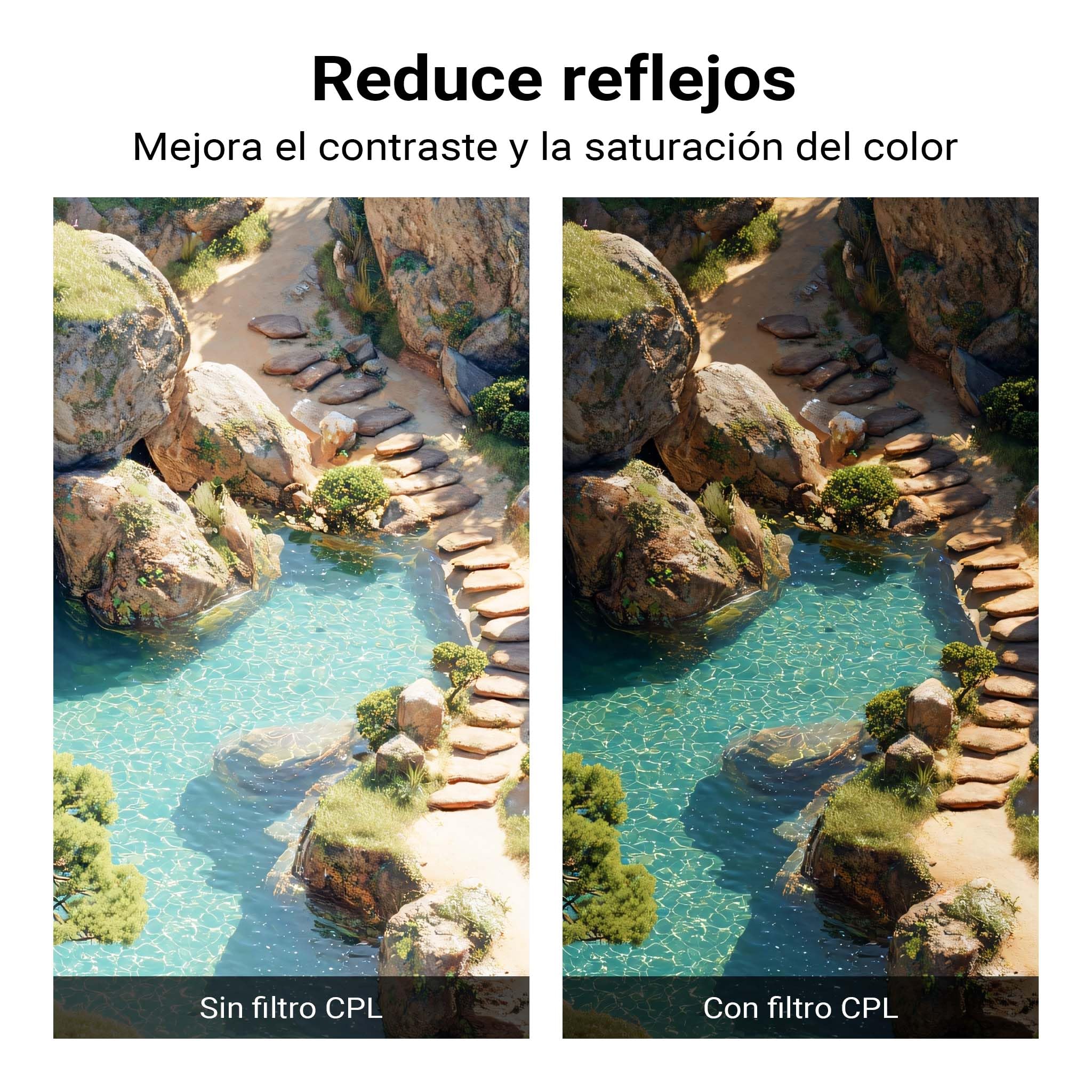 Walimex pro Clip de Filtro 67 mm para cámara de móvil, Incluye Filtro polarizador Circular CPL, con Zapata fría, Accesorio para fotografía y vídeo con Smartphone