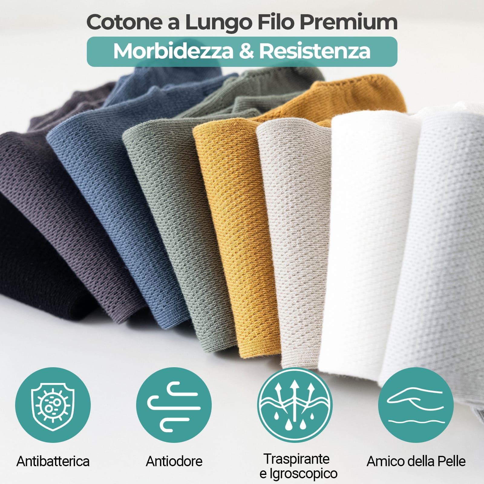 QUPOLPOL 5-Paia Calzini Sportivi Uomo – Calze Corti con Dita Separate in Cotone Traspirante, Ideali per Corsa, Fitness, Calcio, Basket, Cycling e Lavoro