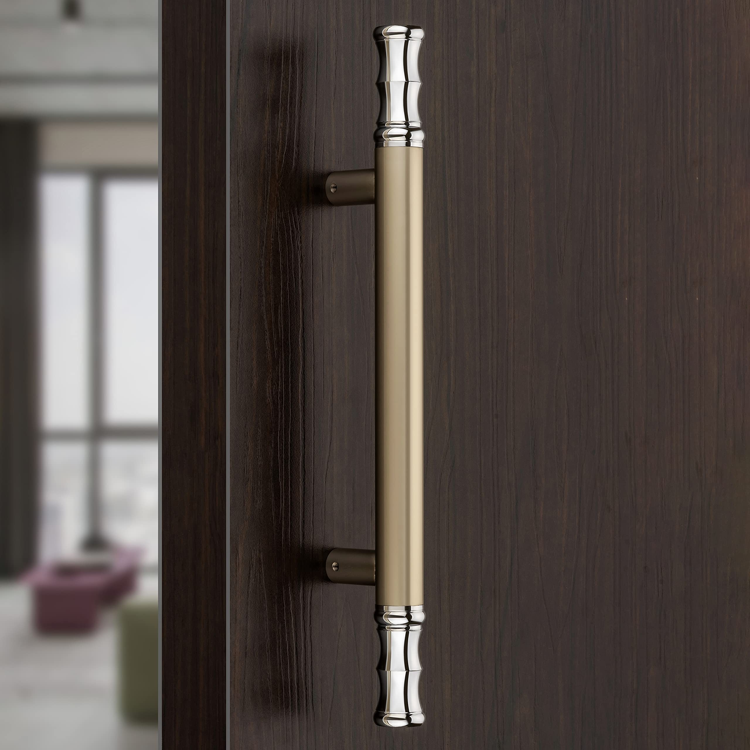 Plantex Stainless Steel 14 Inch Main Door Handle/Door & Home Decore/Glass Door Handle/Wooden Door Handle/Pull-Push Handle - Pack of 1 (Satin White and Chrome Finish) - 3 Years Warranty (B0C6DQWRBV) Amazon Price History, Amazon Price Tracker