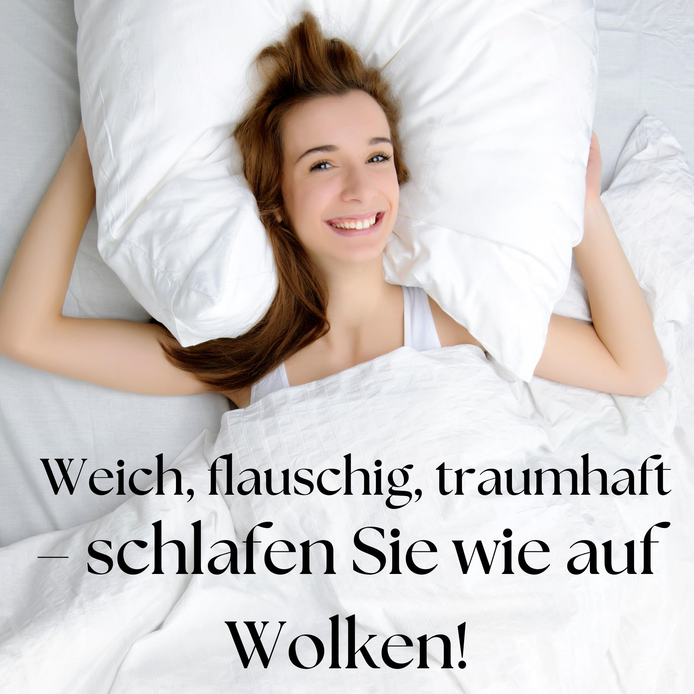 Hatchka Daunenkissen 40x80 Cm - 3-Kammer Federkissen Mit Percal Bezug