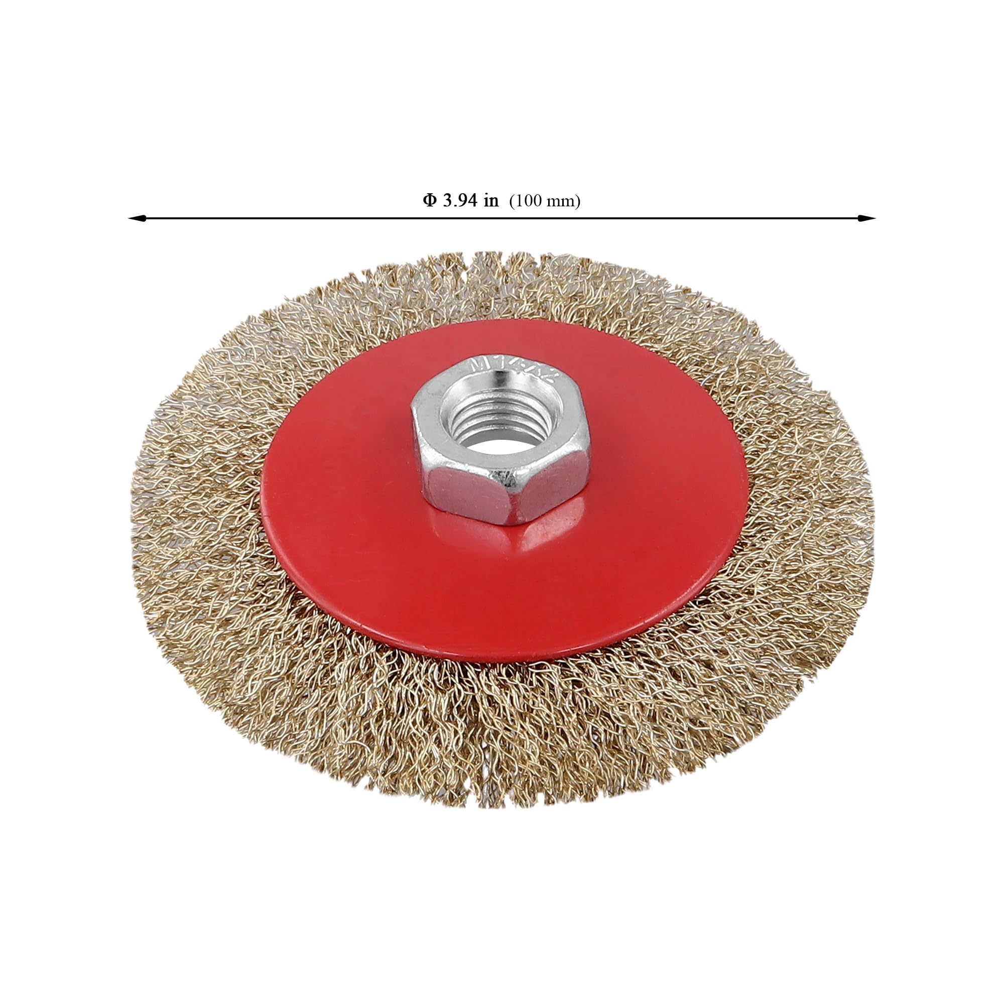 Lot de 10 brosses métalliques de 100 mm pour meuleuse d'angle, filetage M14, roues en fil d'acier très résistant pour enlever la rouille, décapage de peinture, nettoyage de soudure