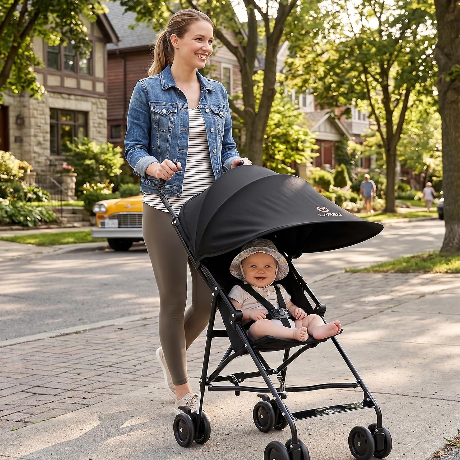 Stroller Canopy Compatible with Dream On Me, UPF 50+ Sun Shade Cover