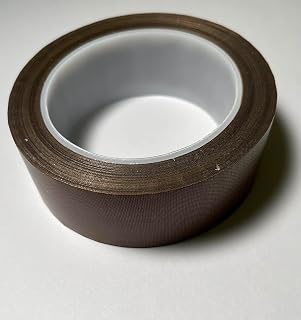 Sumiempaques 1 1/2" x 32 Yards x 5 mil PTFE Tape, PTFE Film Tape Sheets with Single Side Silicone Adhesive, High Temperature Tape (1 roll) - 38 mm x 30 Meters 0.13 mm