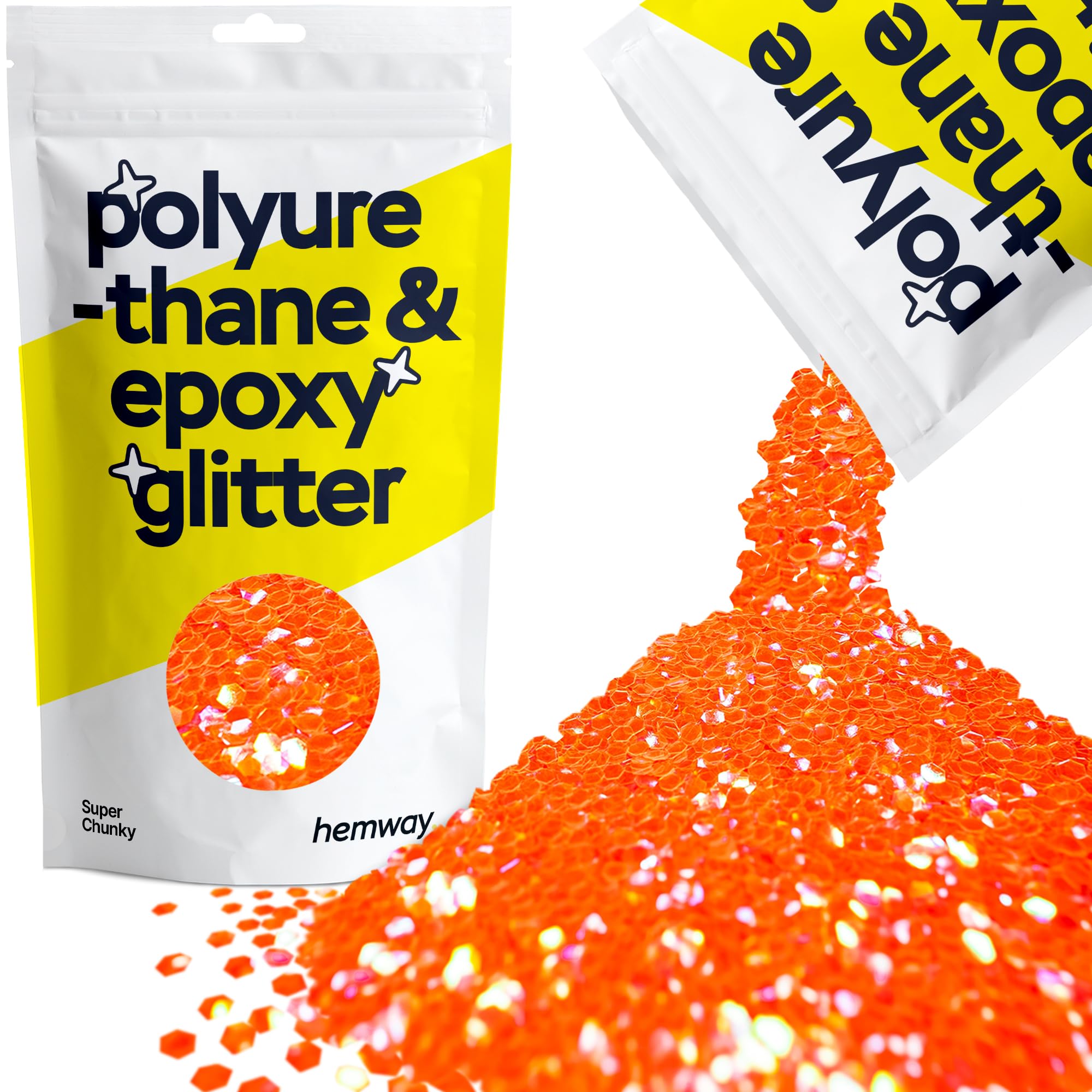 Hemway Resin Glitter Bronze Brown 100g Super Chunky | Polyurethane & Epoxy Glitter for Resin Crafts, Tumblers, Coasters, Floor & Table Art — view 47
