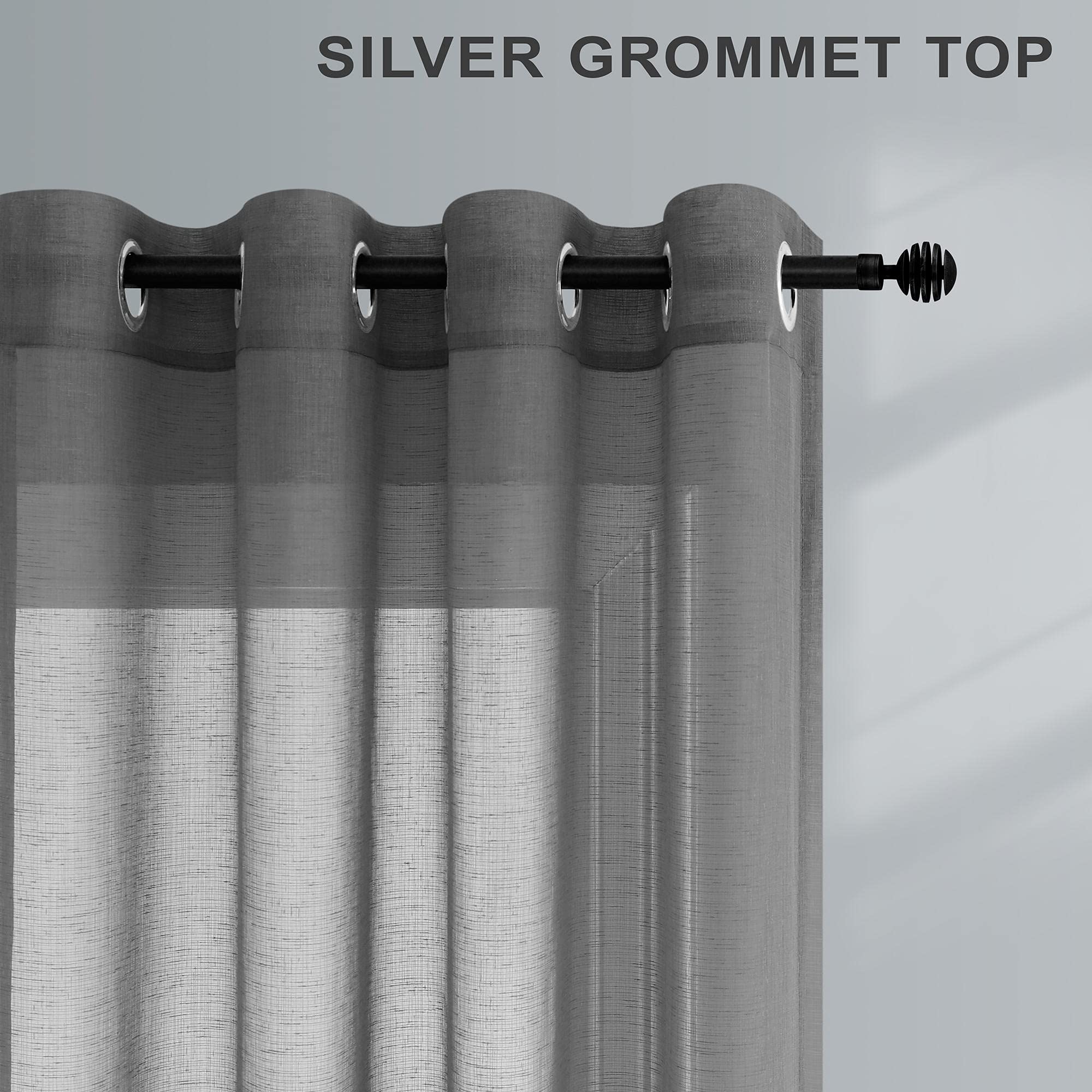 Amazon｜チャコールグレーカーテン 長さ84インチ 寝室用 窓用