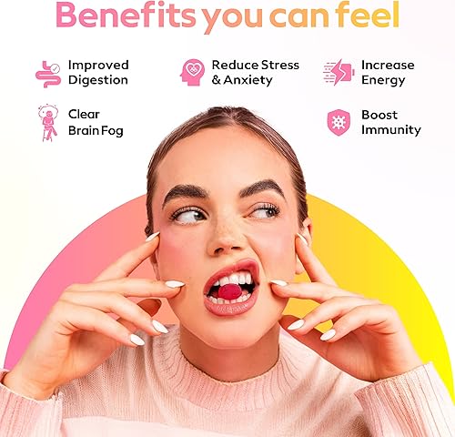 Miniatura 4 de Troop Super 6 gomitas de hongos - Inmunidad, energía y estado de ánimo - Cuerpo fructífero extraído triple - Veganas, 60 unidades