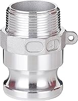 Vista 3 de Accesorios de bloqueo de leva global de aluminio Tipo F Cam & Groove Hose Fittings, acoplamiento Camlock de 1.5 pulgadas, enchufe de 1.5 pulgadas x