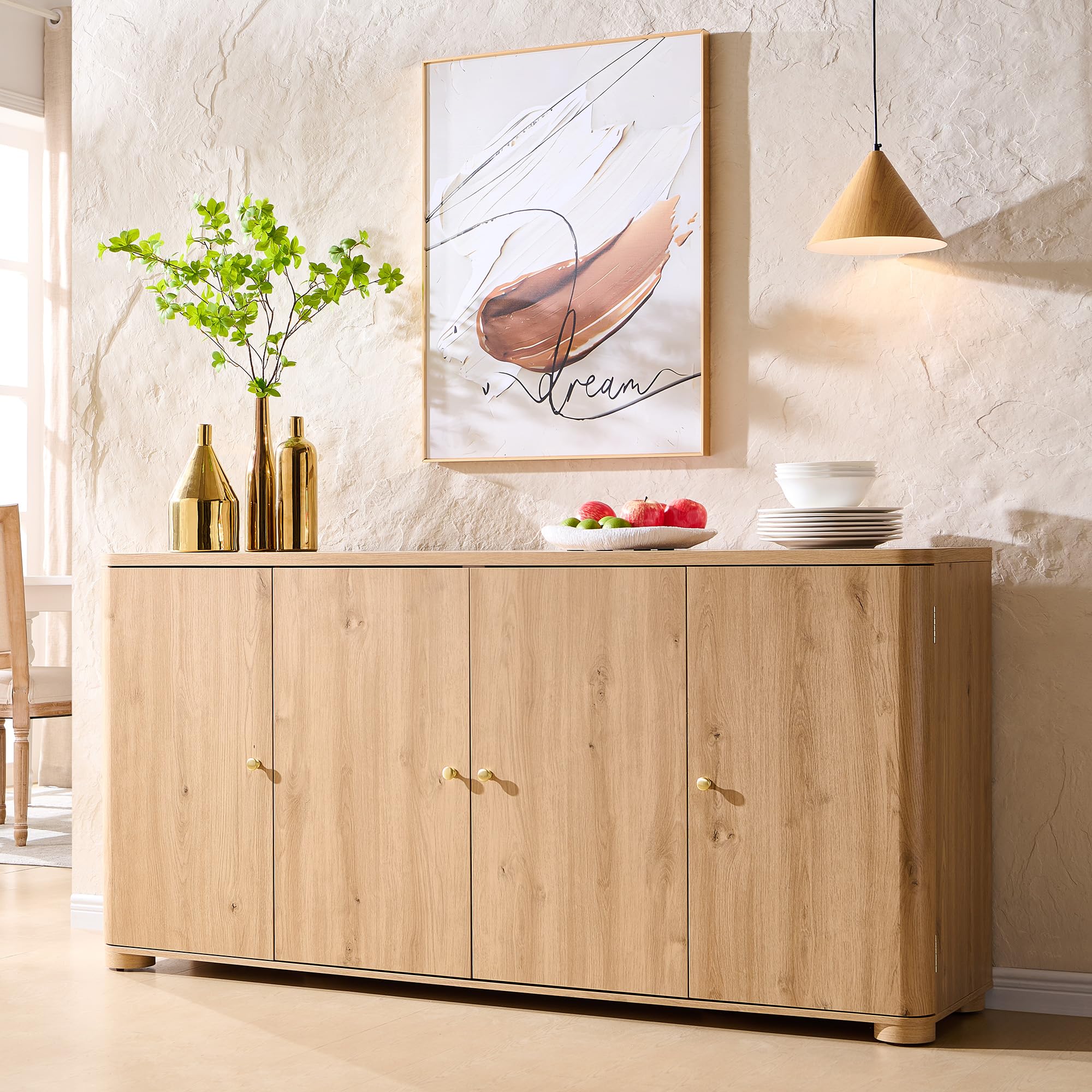 IFGET 66" Curved Sideboard