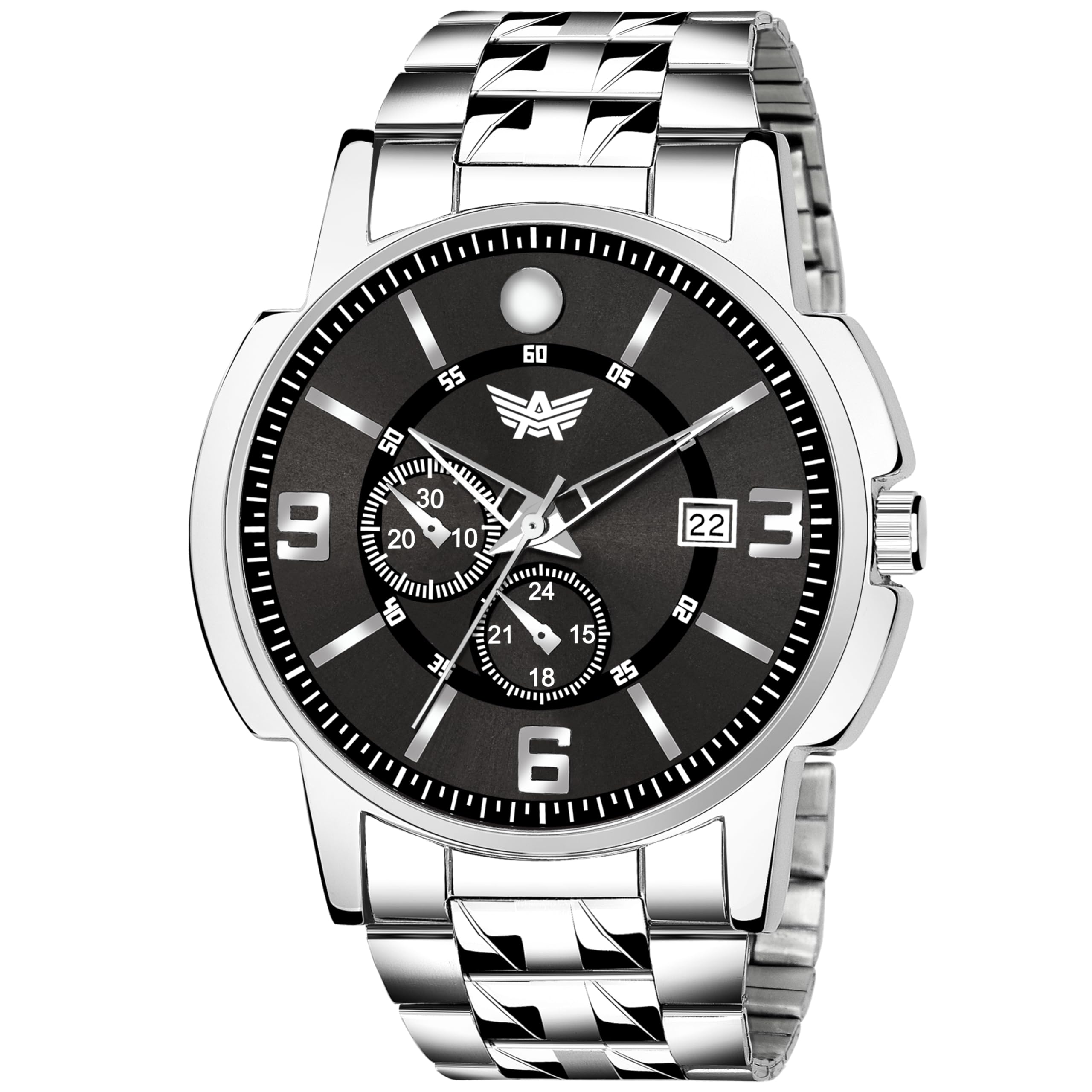 Abrexo MODO Series - Diamond Studded Dial Date Working - Silver Bracelet Stainless Steel - Analog Boys Quartz Mechanism Watch for Men (Olive) (B0CY8KPTTD) Amazon Price History, Amazon Price Tracker