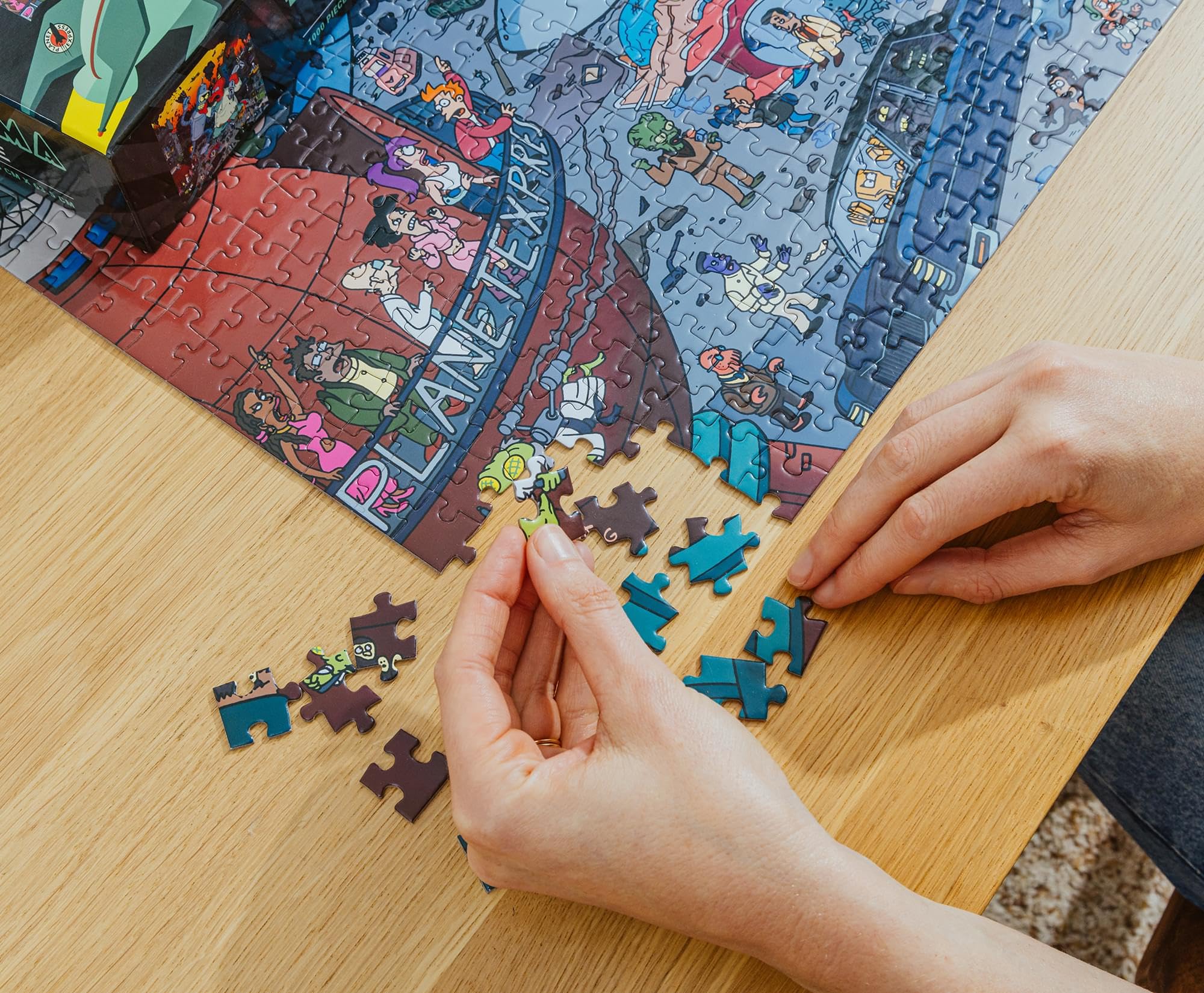 Futurama Bender vs. Zoidberg Puzzle 1000 pièces pour adultes | 28 x 20 pouces