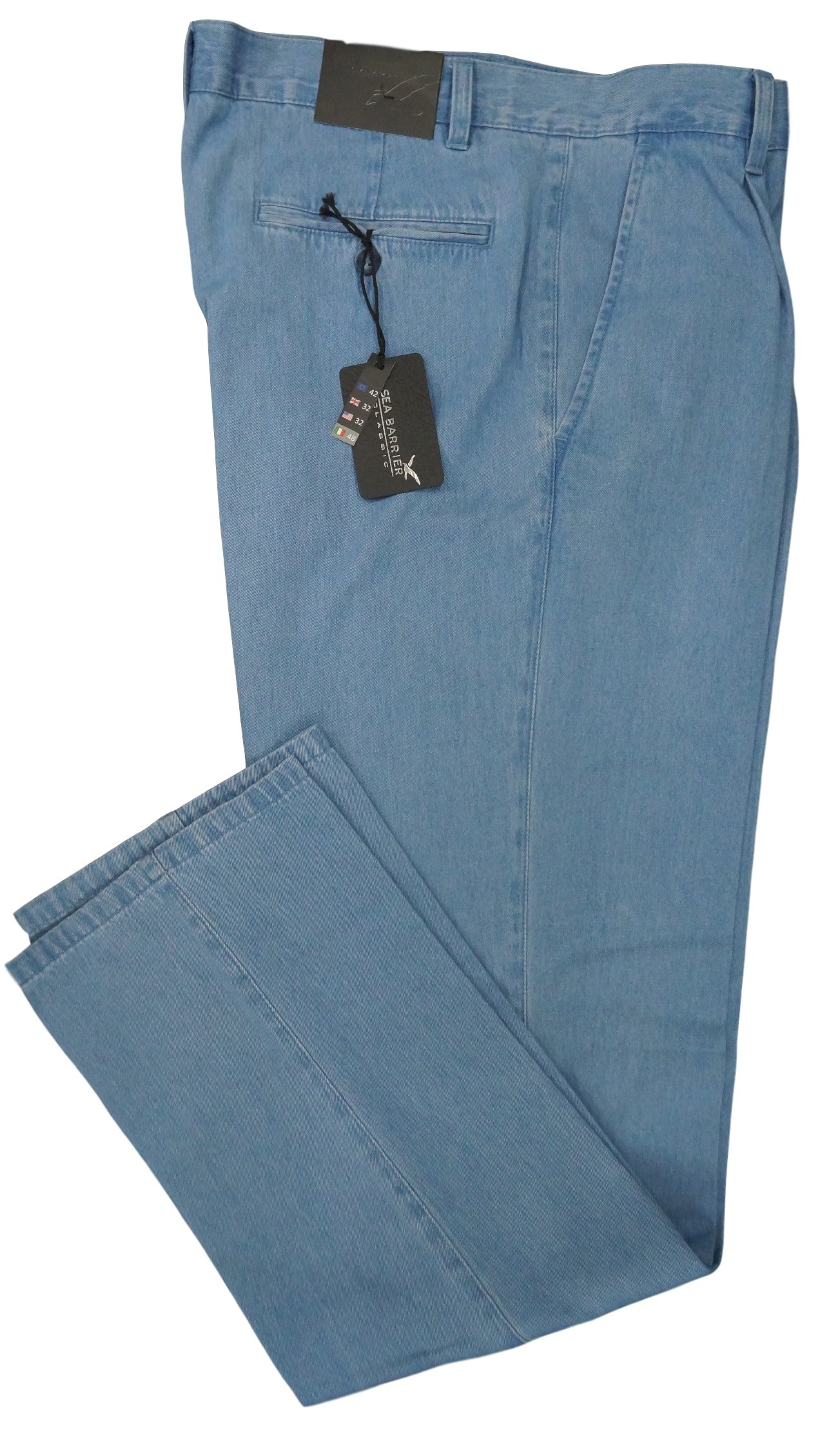 SEA BARRIER Pantalone Jeans Classico Leggero Modello Oregon Blu Azzurro