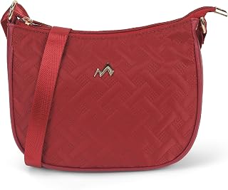 Metro Women Casual Fabric Soft Body Zipper closure Quilted Sling Bag Price In India