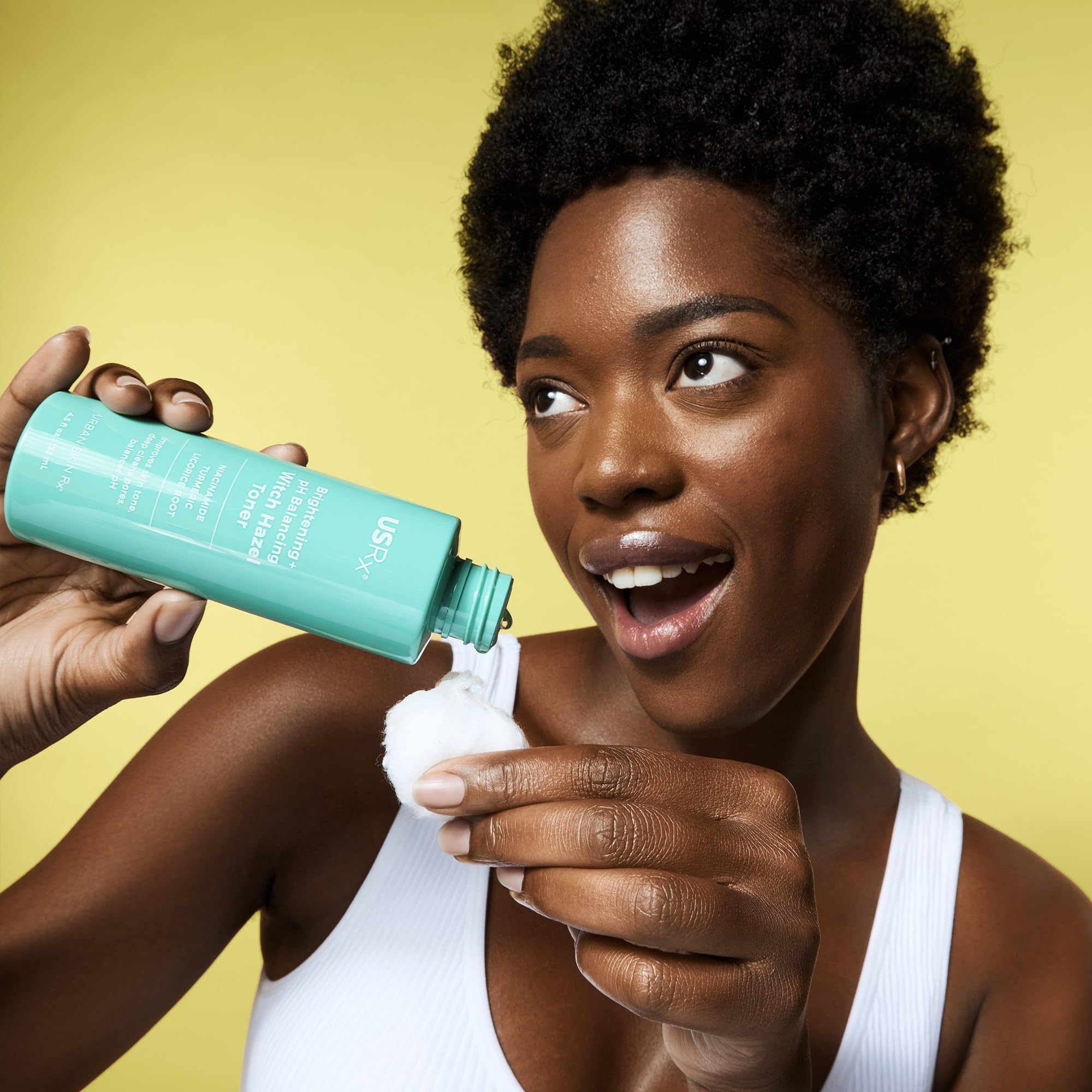 Urban Skin Rx Witch Hazel Brightening & pH Balancing Toner, Exfoliated & Clarifies Clogged Pores, Improves the Appearance of Uneven Skin Tone, Reduces