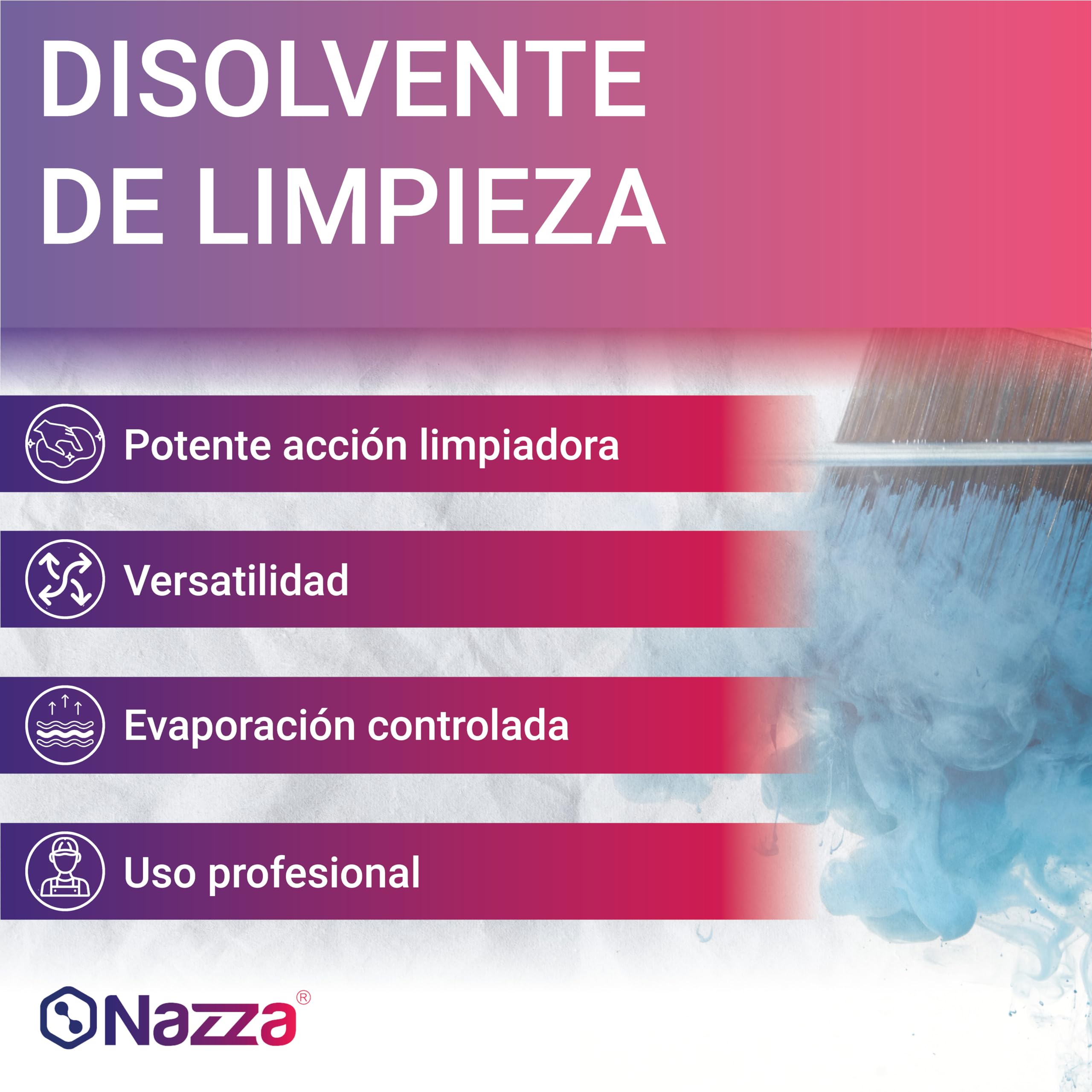 Disolvente de Limpieza Nazza | Enérgica acción | Para los diferentes sistemas de pintado y barnizado | 200 Litros