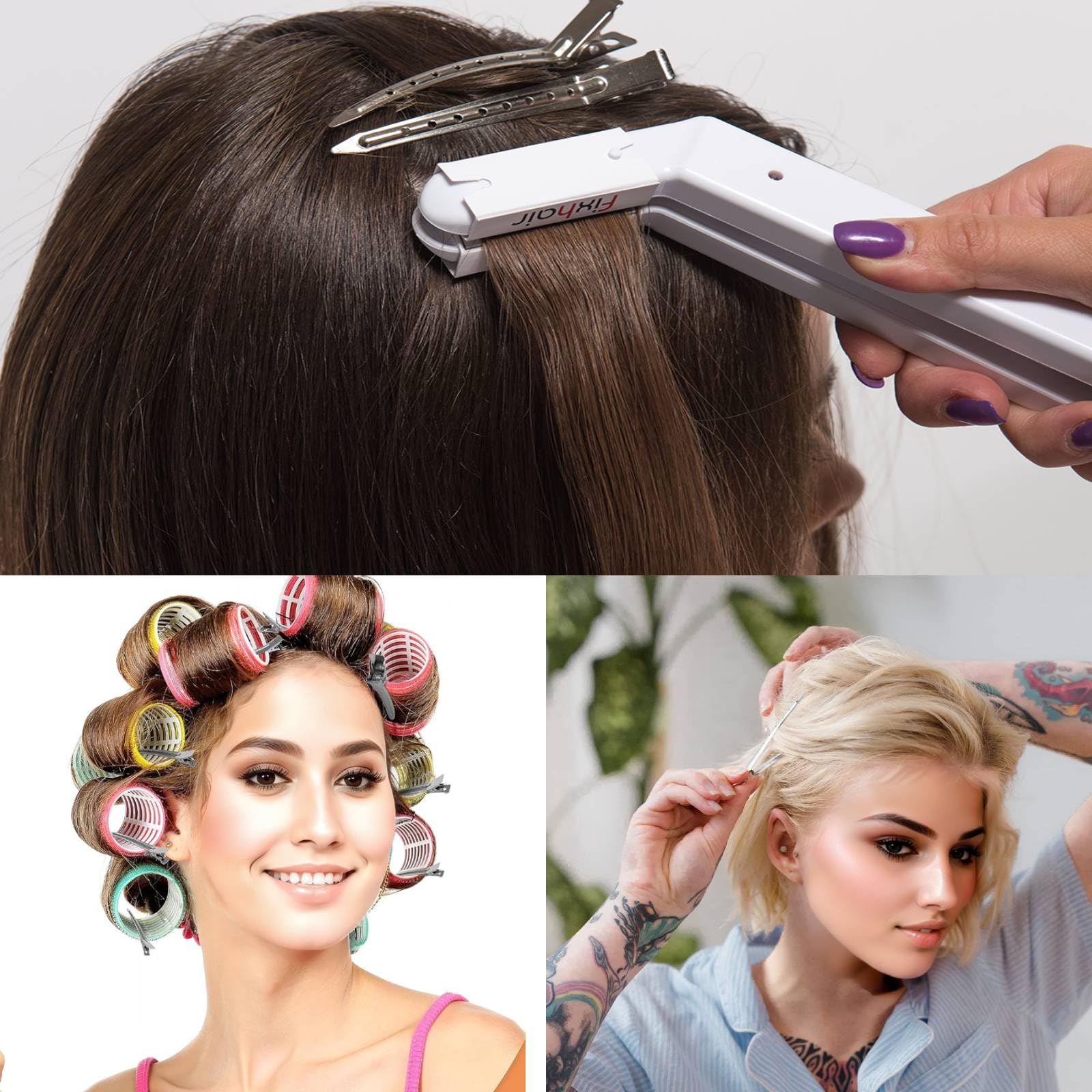 Becchi D'oca per Capelli 24 pezzi, Clip Capelli Donna 3,5 pollici, Fermagli per Capelli in Metallo, Professionali Antiruggine per Becchi per Capelli con Fori per le Estensioni dei Capelli (24pcs)