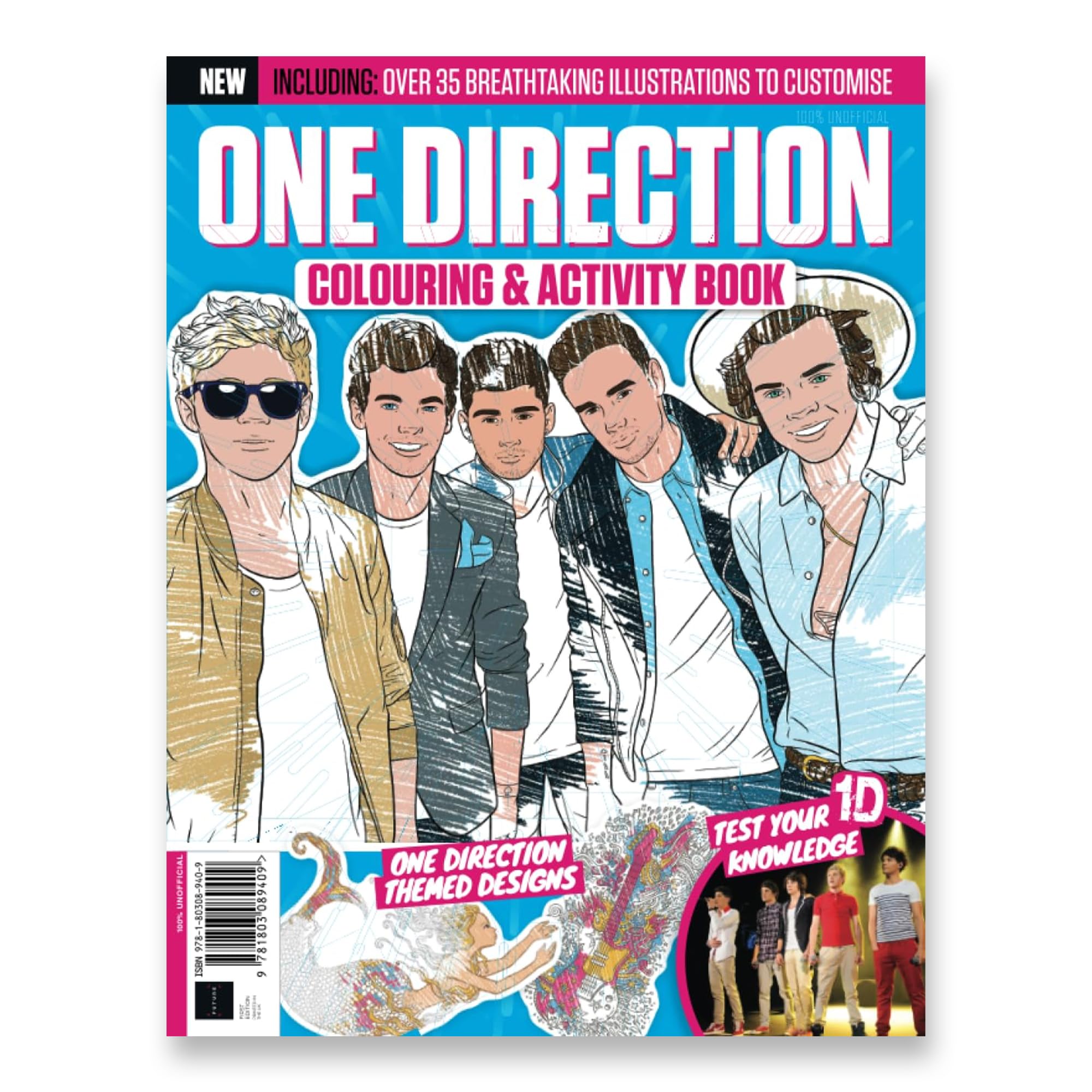 One Direction Coloring & Activity Book: Over 35 breathtaking illustrations to customise