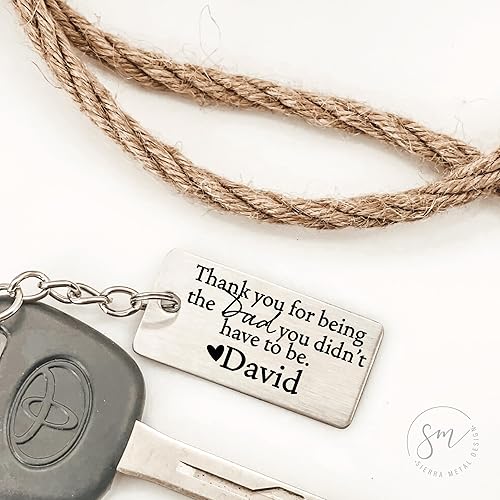 Miniatura 4 de Llavero de regalo para padrastro con texto en inglés "Thank You For Being The Dad You Didn't Have To Being The Dad You Didn't Have To Be the