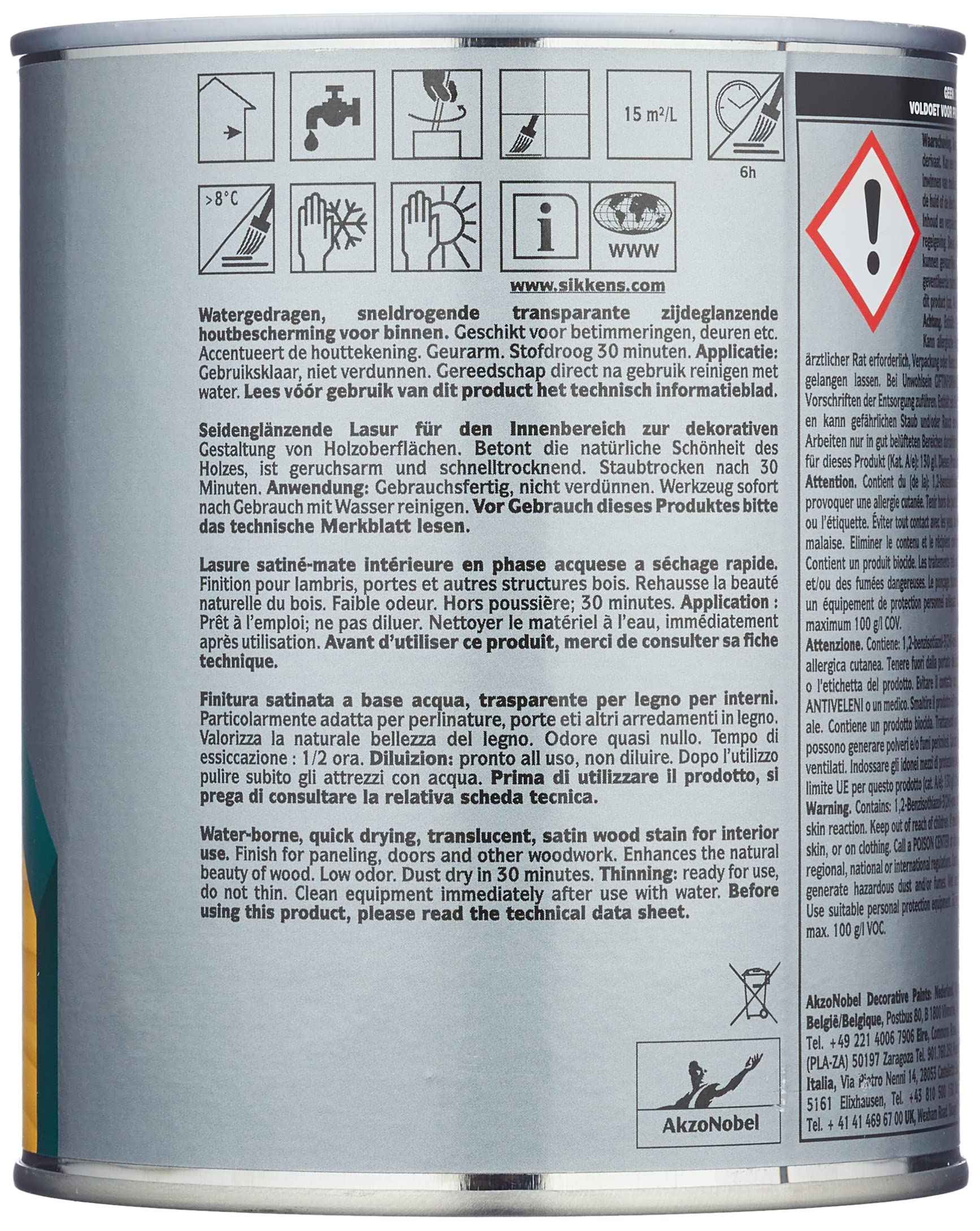 Sikkens 38725 Cetol BL Decor innen Dünnschichtlasur 1000 L