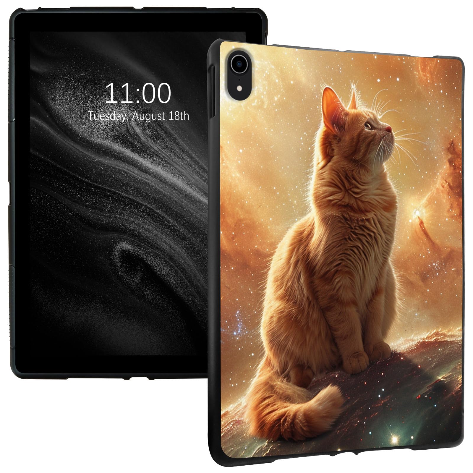 DEGDFSGR for iPad 10th Generation Case 10.9 Inch 2022 Slim Lightweight Shockproof Soft TPU Protective Case Soft Cover for iPad 10th Gen, Cute Orange