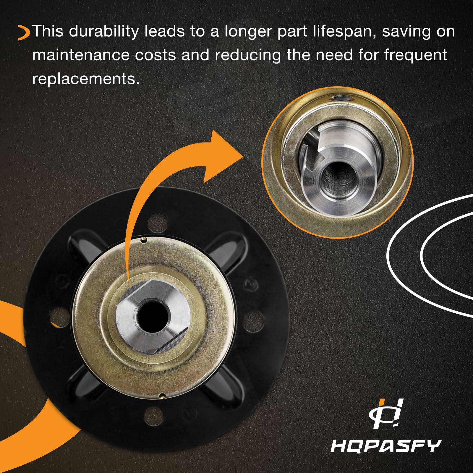 HQPASFY Husillo para cortacésped compatible con rodamientos de aluminio Outlaw Extreme XP Deck de 48, 54, 61 y 72 pulgadas, reemplaza 037-4000-00, 037-4000-50, 038-4000-50, 038-4000-50