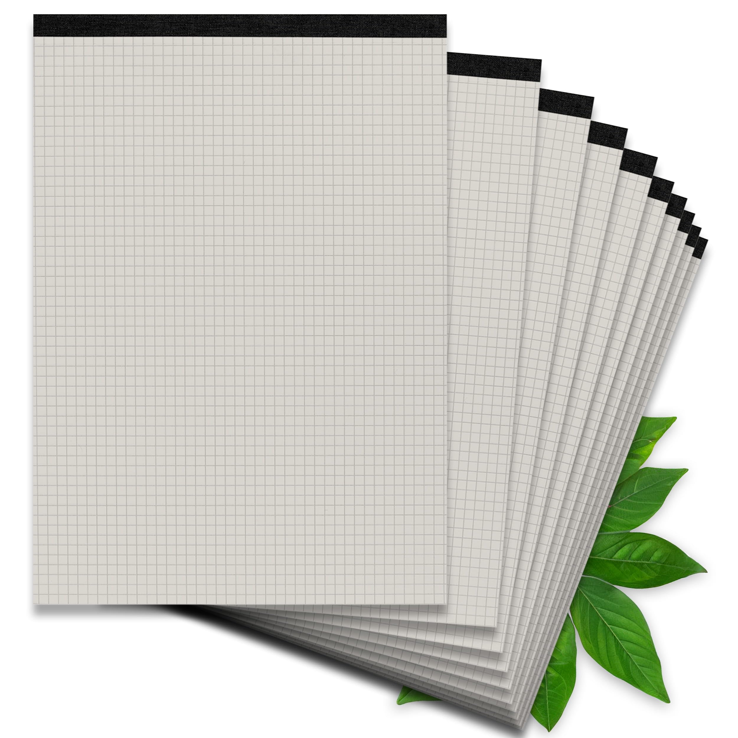 Landré Notiz-Block ohne Deckblatt A4 kariert, Recycling, 50 Blatt, 10 Stück