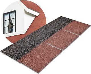 DEMMELHUBER Bitumen Dachschindeln rechteck rot Rechteckschindeln 3m² | Bitumendachschindeln 21 Stück wetterfest für Gartenhaus Carport Alternative zu Metall-Dachplatten & Dachpappe