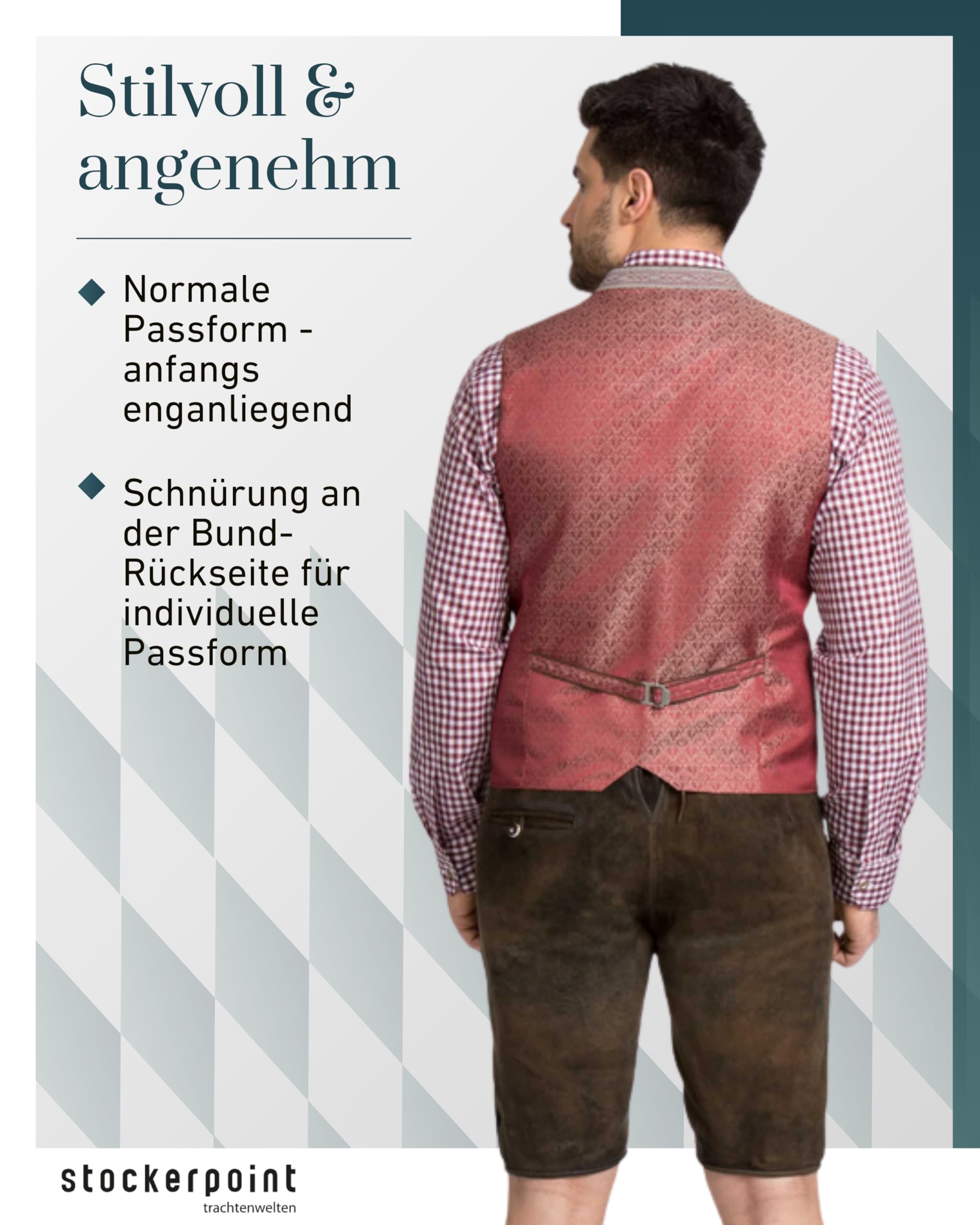 Stockerpoint Herren Trachtenlederhose Fred