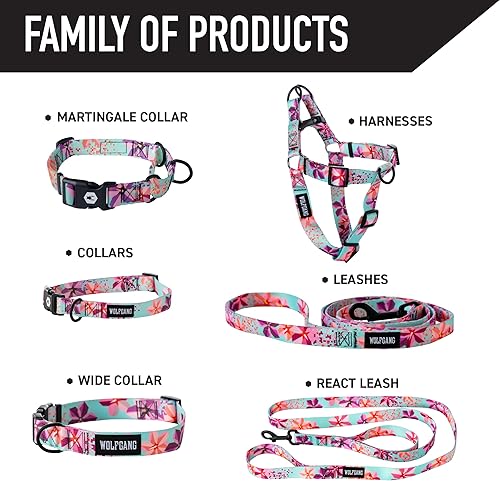 Miniatura 5 de Wolfgang - Arnés de alta calidad sin tirones para perros pequeños, medianos y grandes, fabricado en Estados Unidos, estampado Digifloral, mediano