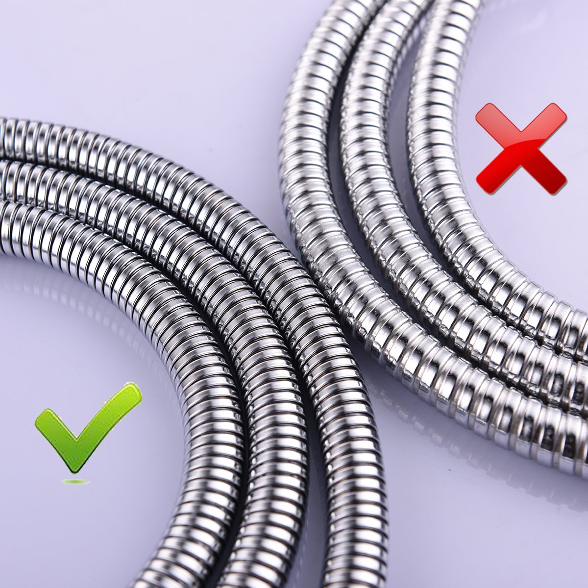 CIENCIA Shower Hose 3m Extra Long Stainless Steel Flexible Handheld Shower Head with Brass Fitting, FHA021