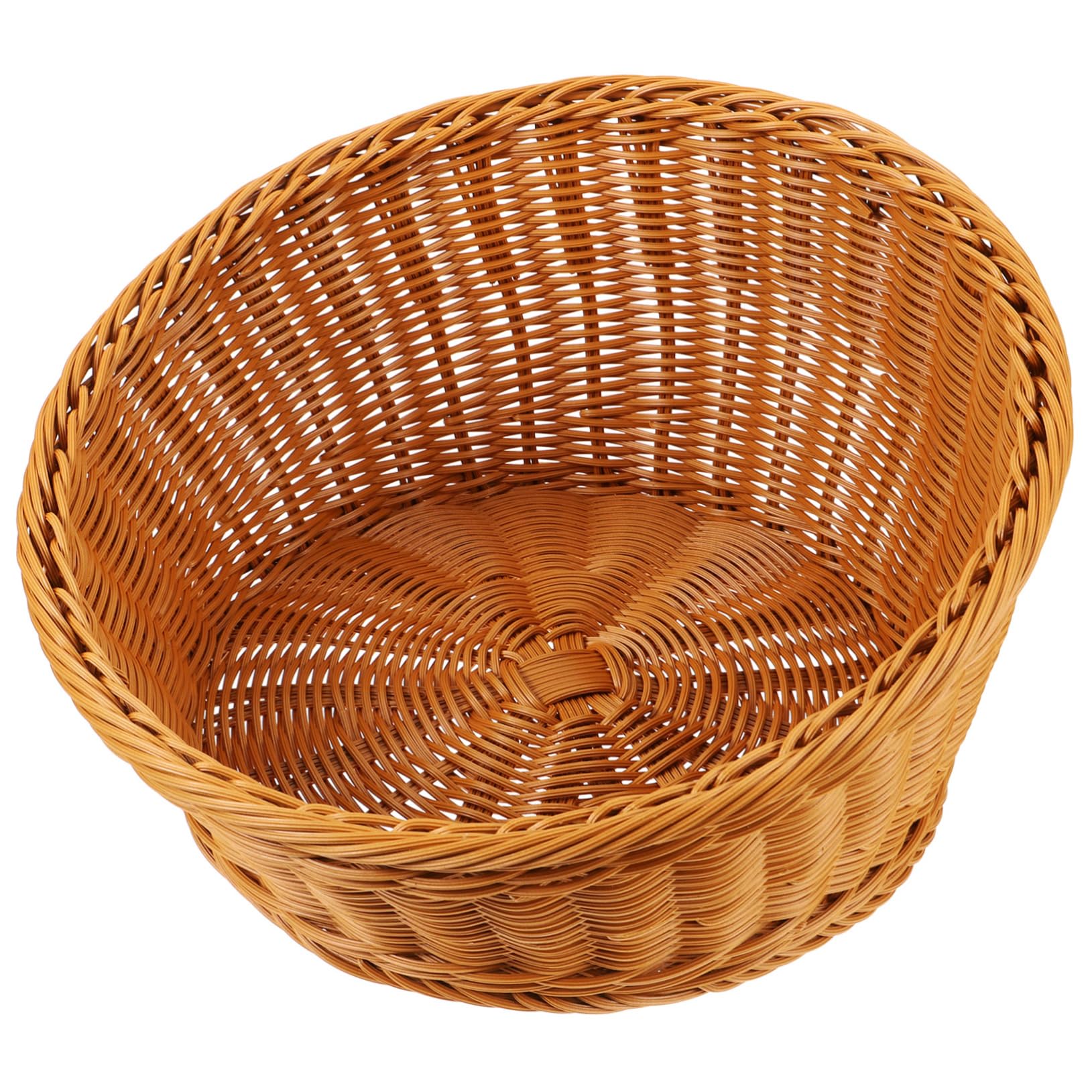 Gatuida Cestino da Tavolo Intrecciato in Finta Rattan per Organizer Cucina, Contenitore per Riporre Oggetti, Design Decorativo