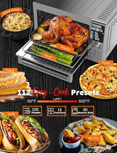 Miniatura 2 de Nuwave Bravo XL Pro - Horno tostador con freidora de aire con combo de parrilla, nuevo sistema de convección ultrarrápido 2025, 35% más crujiente, 2