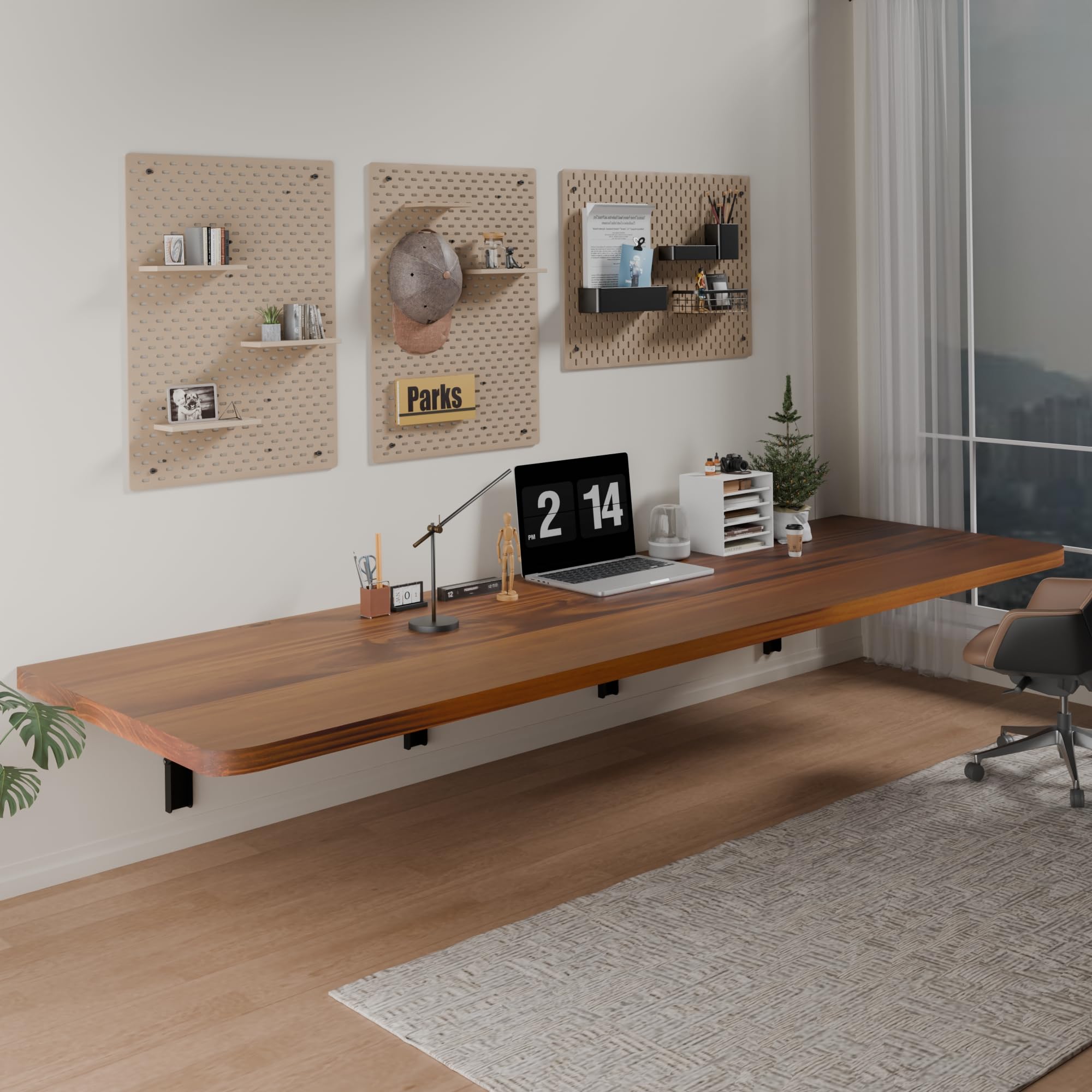 Amazon.com: IAE Floating Wall Mounted Folding Table Desk with Pine